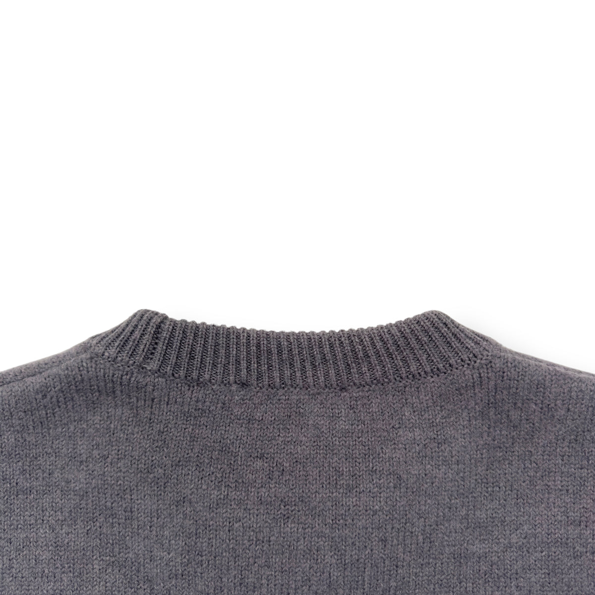 AMI PARIS AMI DE COEUR WOOL SWEATER GREY / BLACK M