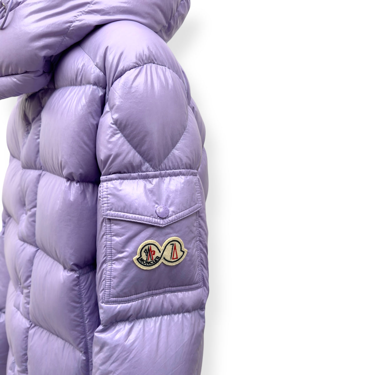 MONCLER EXTRAORDINARY FOREVER MAYA QUILTED SHELL JACKET LILAC 2 / S