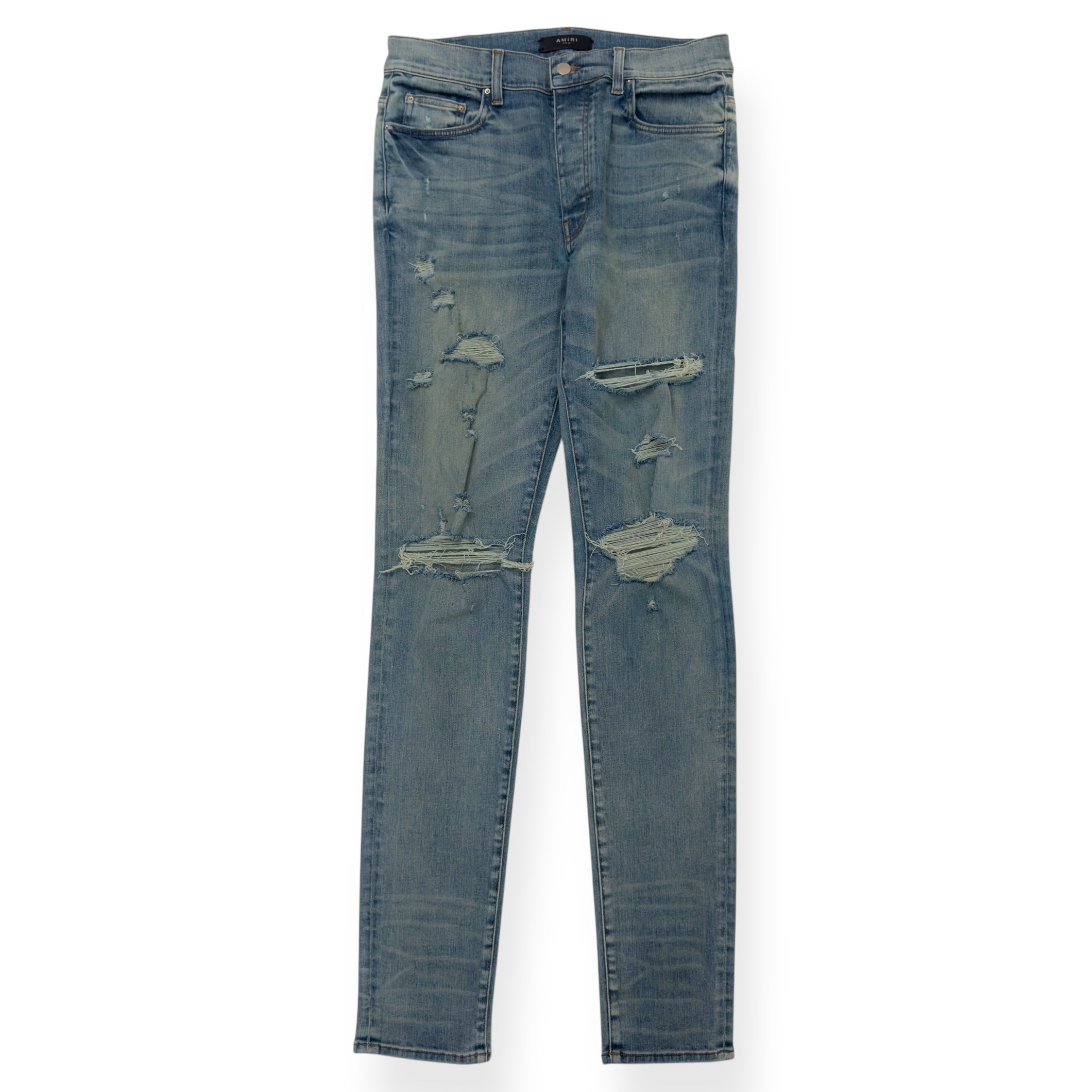AMIRI THRASHER CLASSIC SKINNY DENIM JEANS BLUE W34”