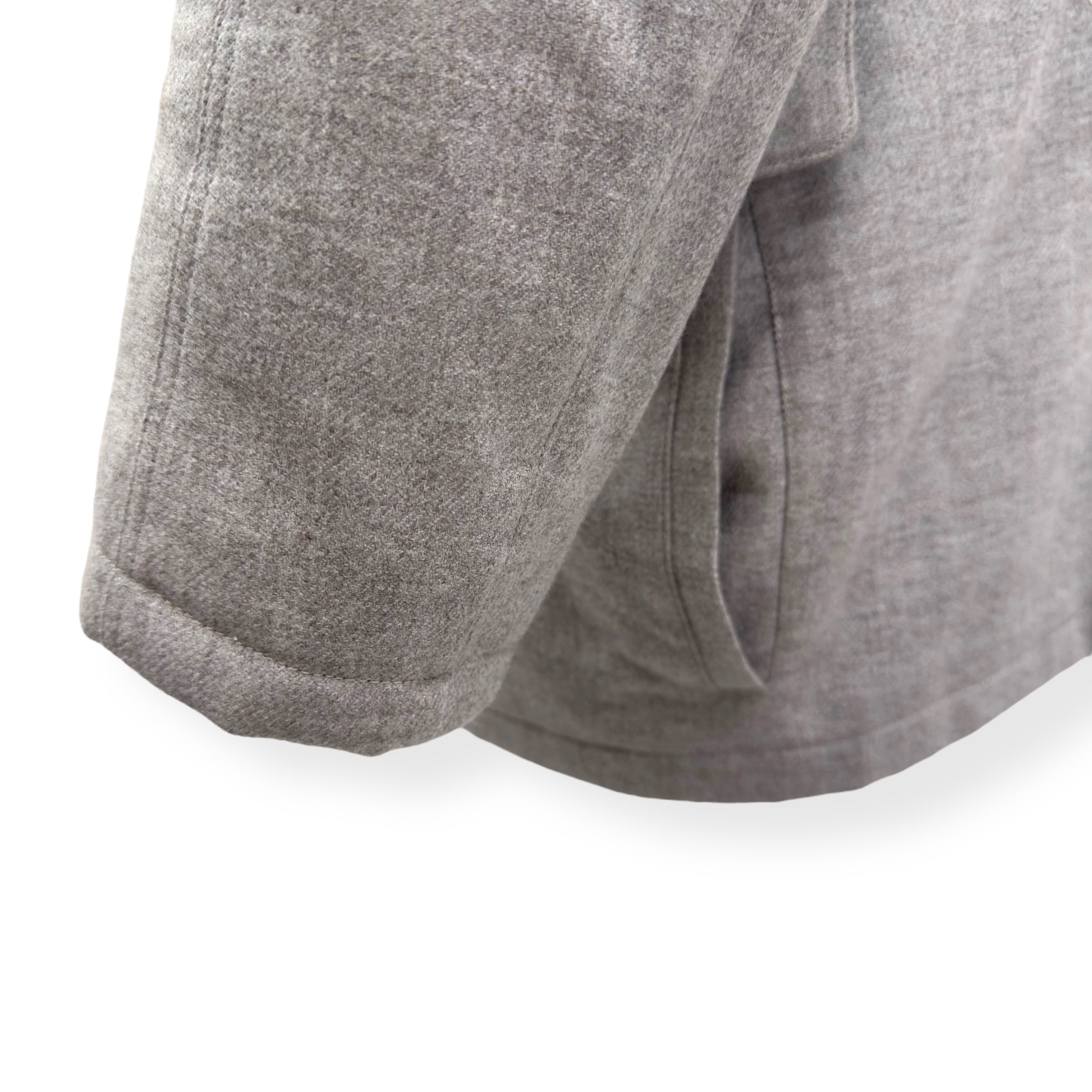 THOM SWEENEY BESPOKE WOOL / CASHMERE MID-LENGTH JACKET GREY 50 / M