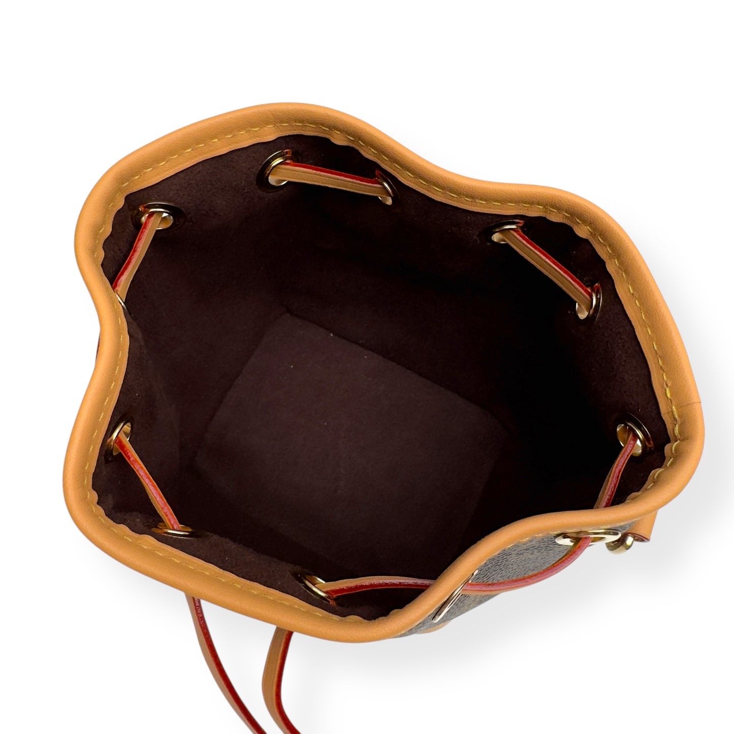LOUIS VUITTON NANO NOÉ MONOGRAM CANVAS BAG BROWN MINI