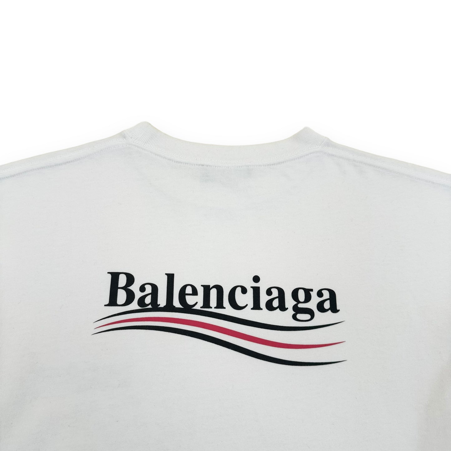 BALENCIAGA POLITICAL LOGO T-SHIRT WHITE M