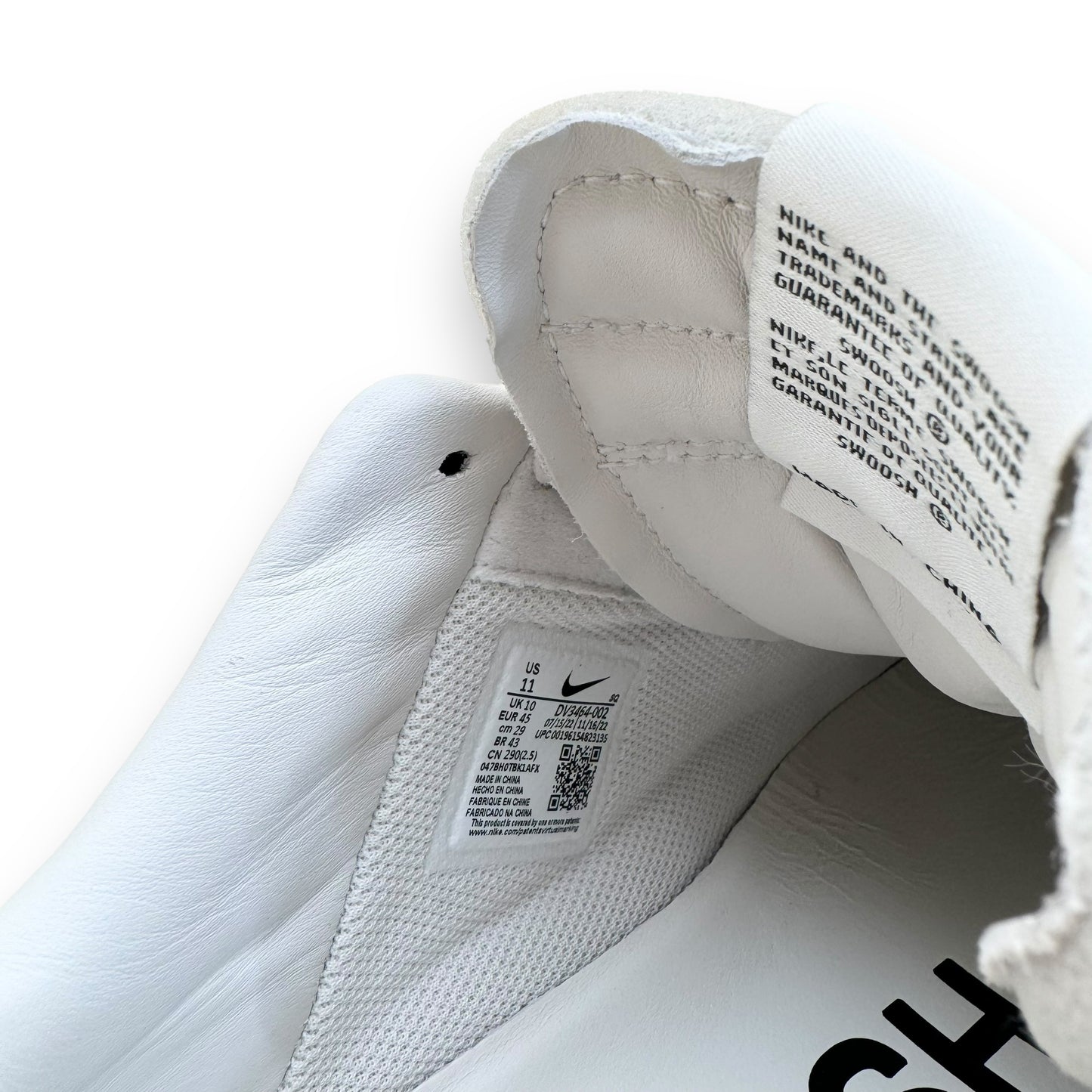 NIKE X AMBUSH AIR FORCE 1 LOW TOP SNEAKER WHITE UK10
