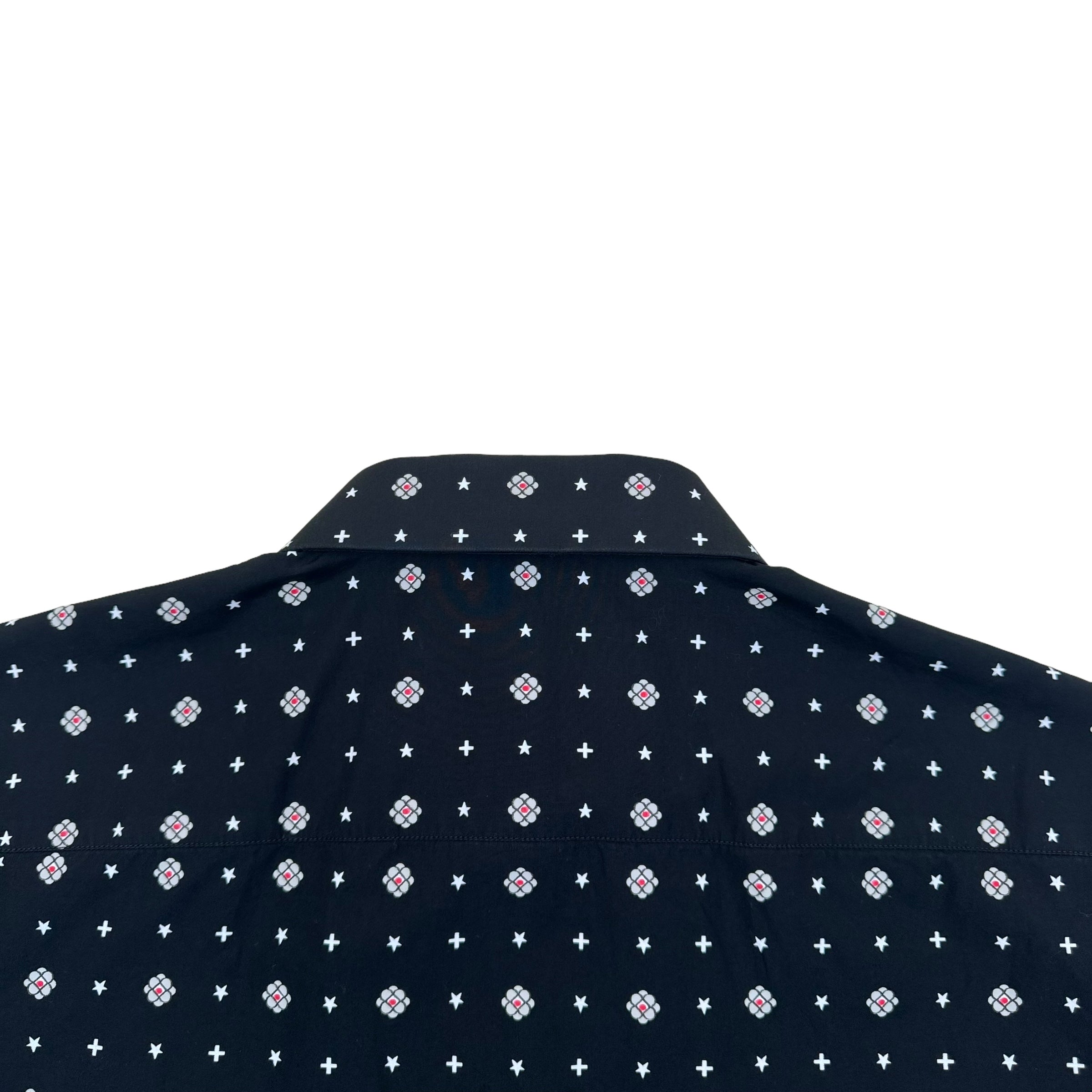 GIVENCHY MICRO PATTERNED LONG SLEEVE SHIRT BLACK L