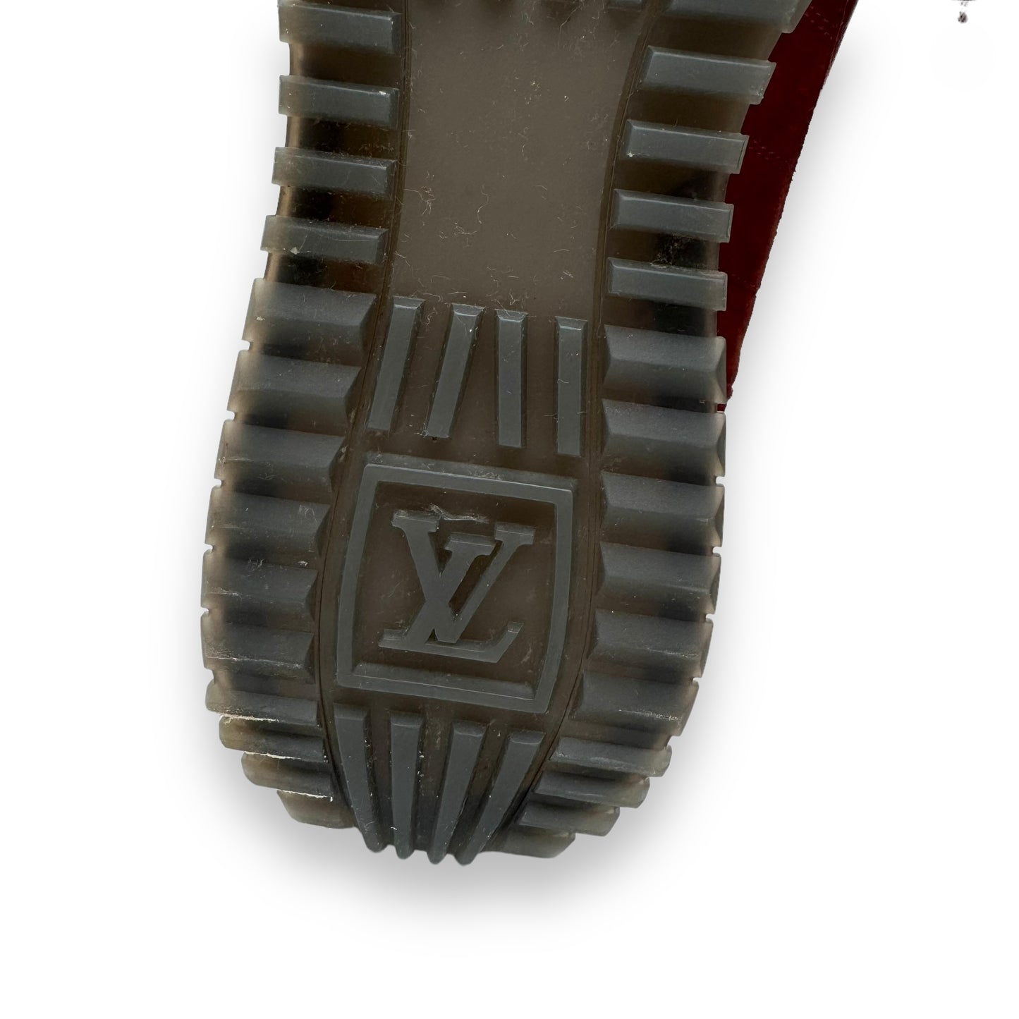 LOUIS VUITTON RUN AWAY SUEDE / MESH SNEAKER RED UK8.5