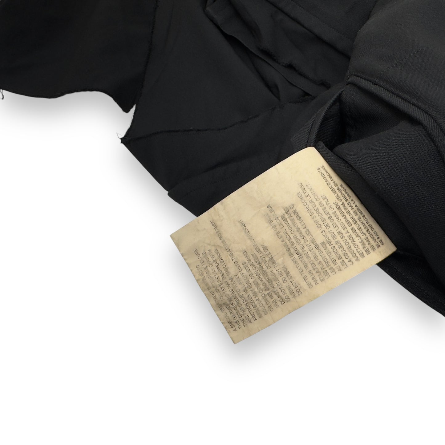 COMME DES GARÇONS HOMME PLUS SINGLE BREASTED CRINKLE COAT BLACK XL