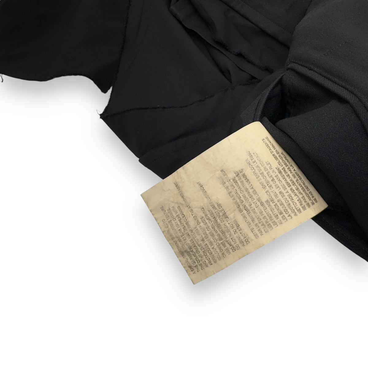 COMME DES GARÇONS HOMME PLUS SINGLE BREASTED CRINKLE COAT BLACK XL