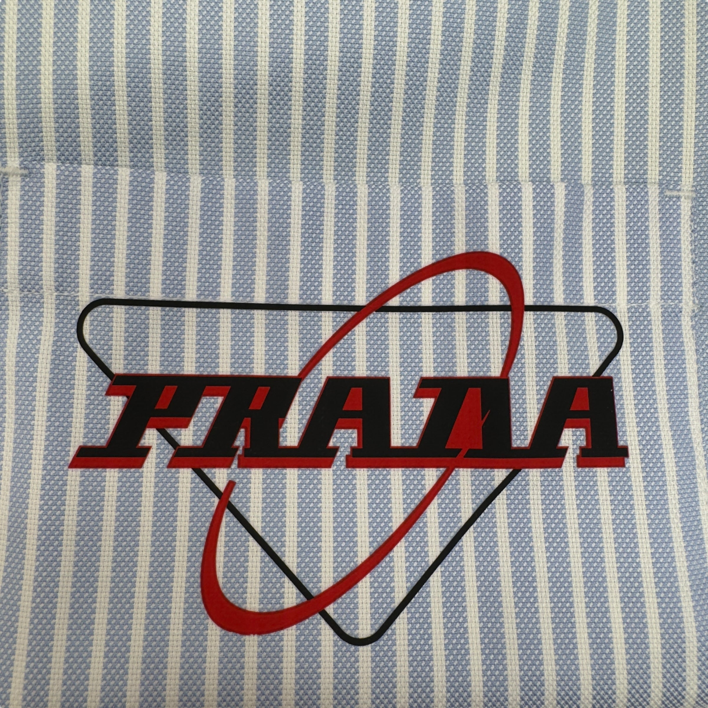 PRADA COLOURBLOCKED STRIPED SHIRT BLUE / BLACK / PINK / GREEN XL