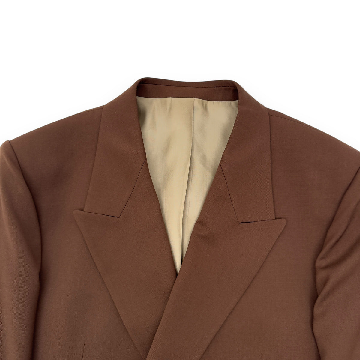 HAN KJØBENHAVN DOUBLE BREASTED BLAZER JACKET BROWN / SILVER L