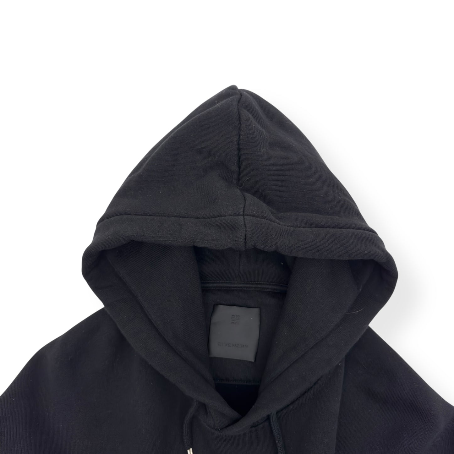 GIVENCHY OVERSIZED ARCHETYPE LOGO EMBROIDERED HOODIE BLACK / WHITE S