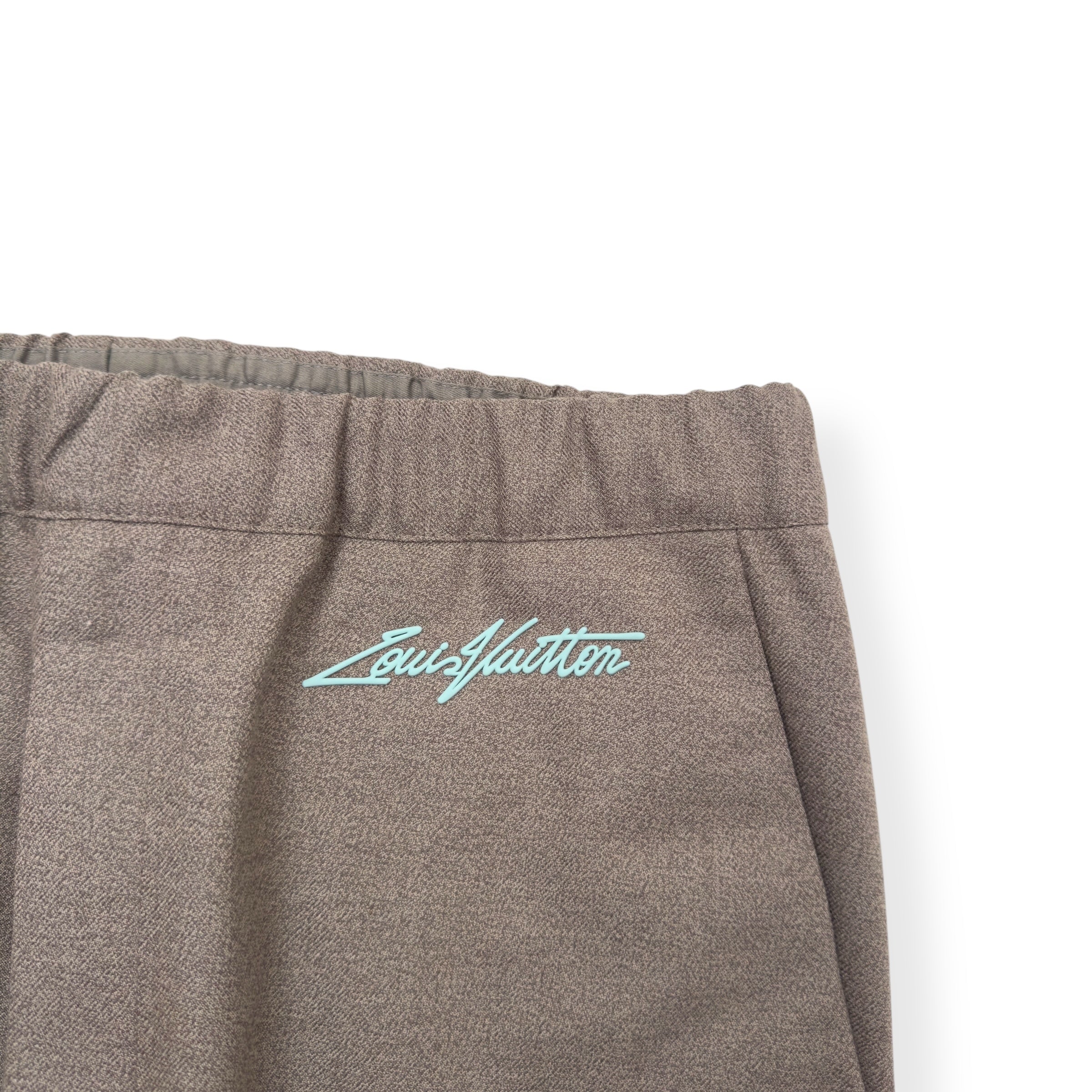 LOUIS VUITTON WOOL STRAIGHT LEG TROUSERS BEIGE 40 / S