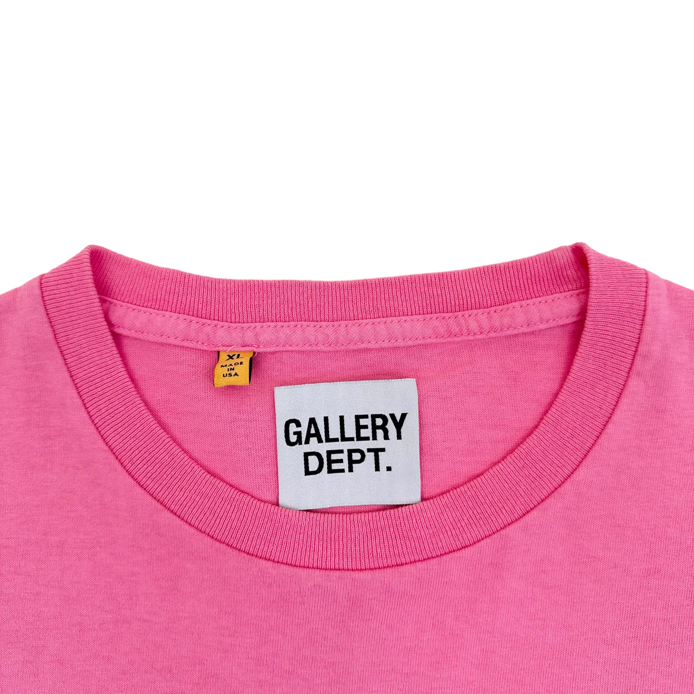 GALLERY DEPT. LOGO-PRINT LONG SLEEVE T-SHIRT SALMON XL