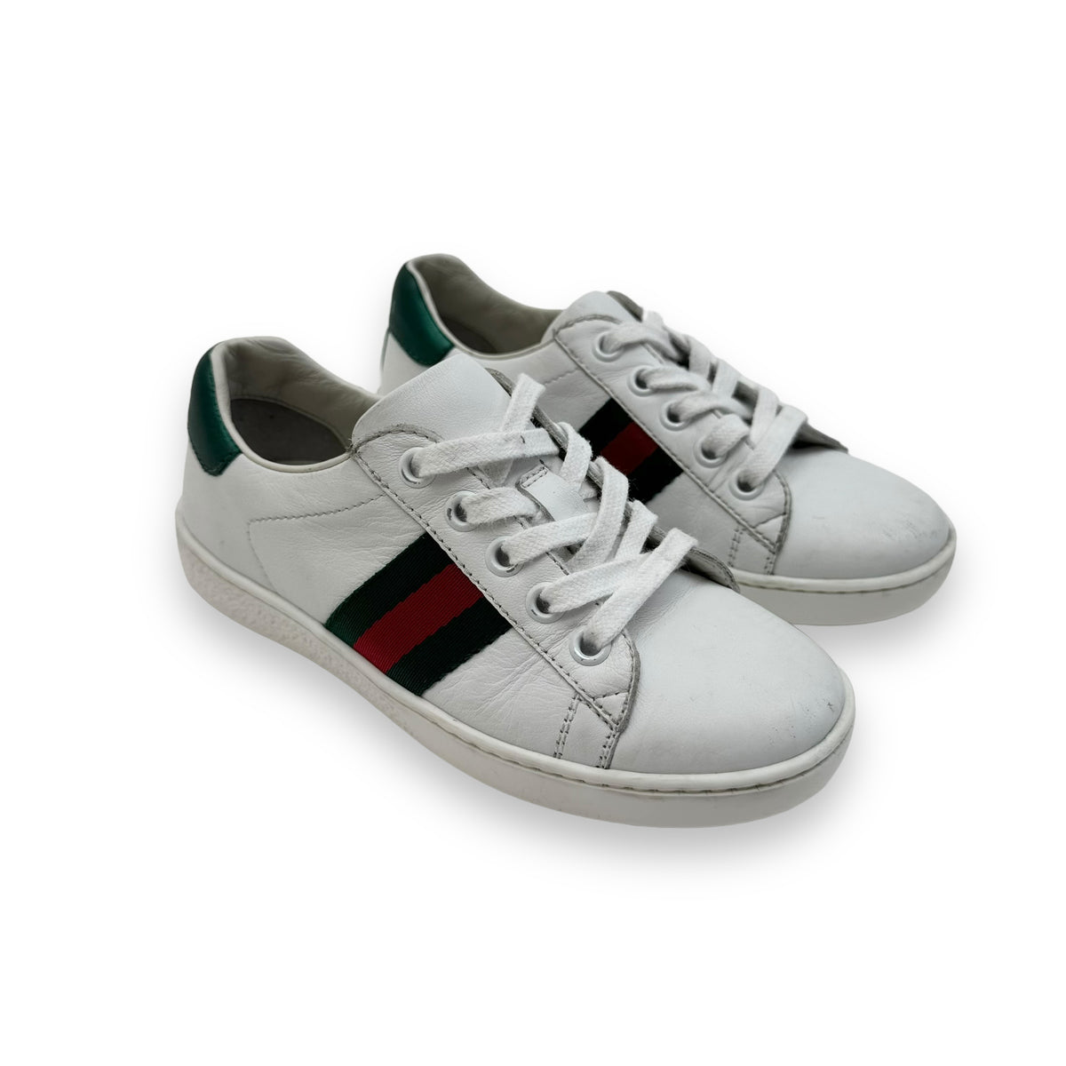 GUCCI ACE LEATHER SNEAKER WHITE UK11.5