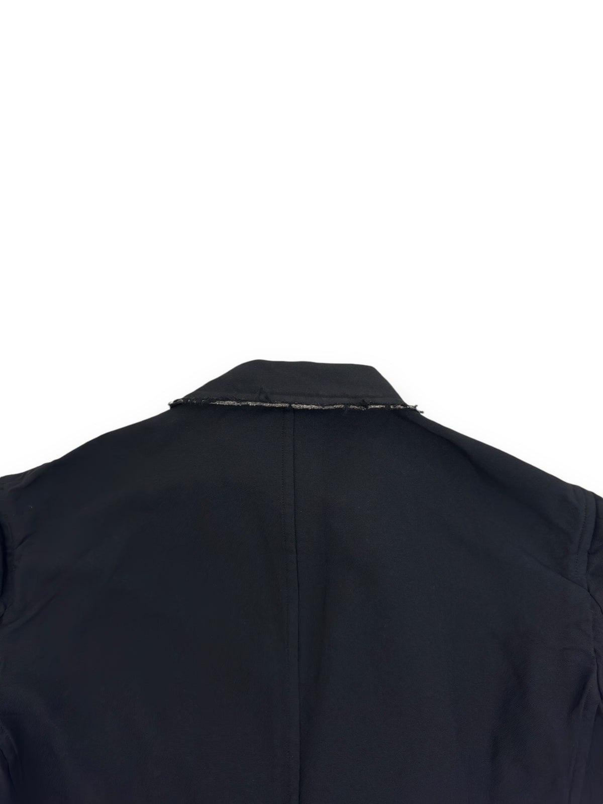 COMME DES GARÇONS HOMME PLUS SINGLE BREASTED CRINKLE COAT BLACK XL