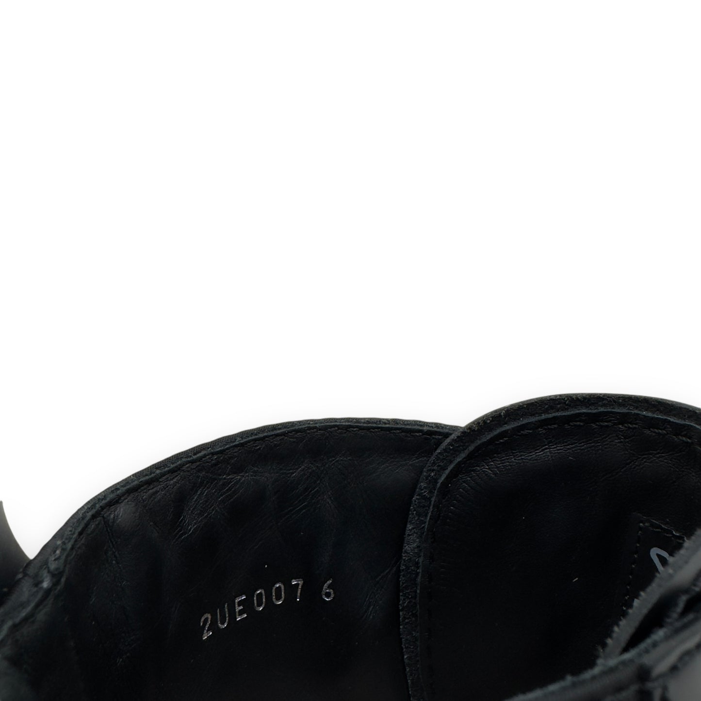 PRADA MONOLITH BRUSHED LEATHER AND RE-NYLON LACE-UP BLACK BOOTS UK6