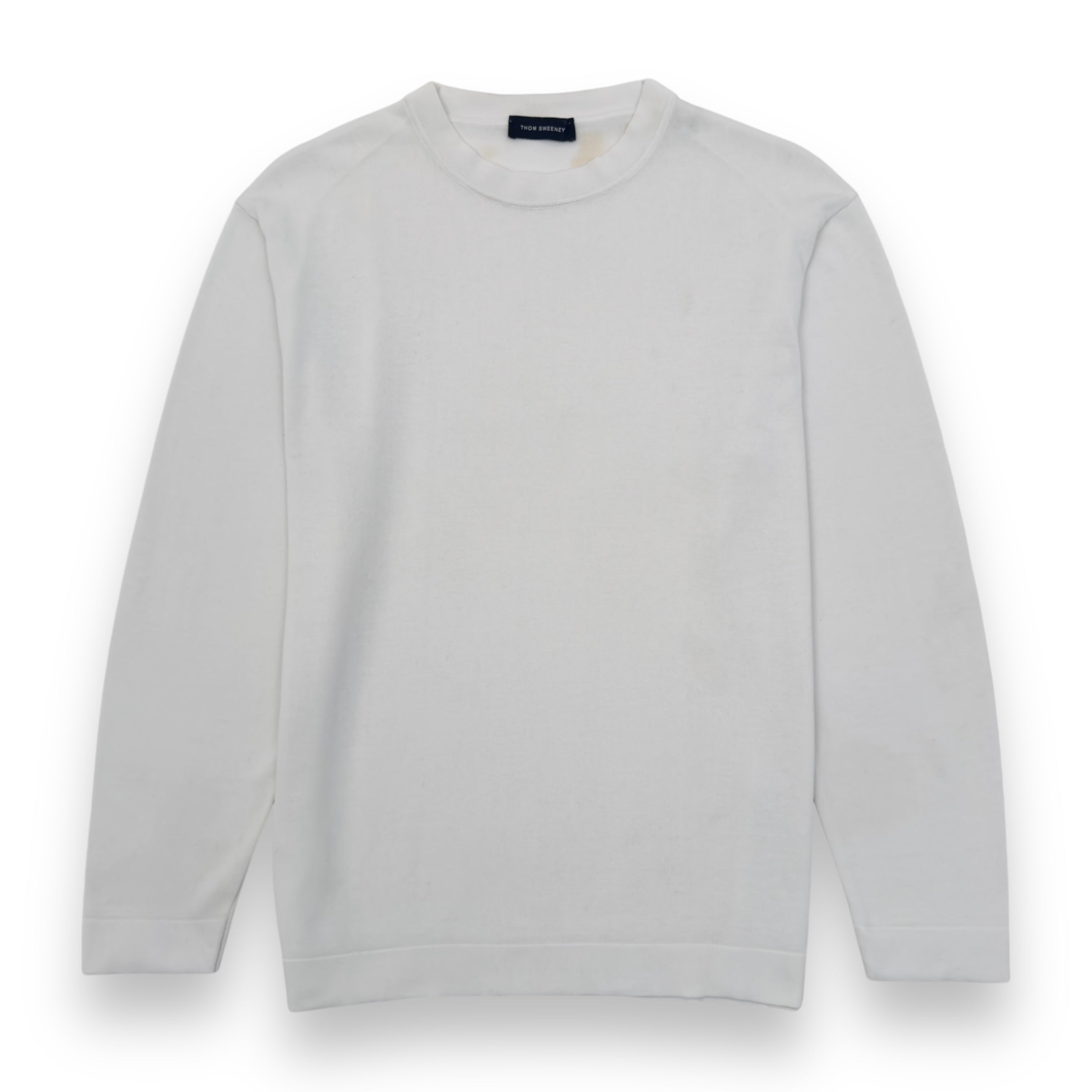 THOM SWEENEY COTTON LONG SLEEVE T-SHIRT WHITE M