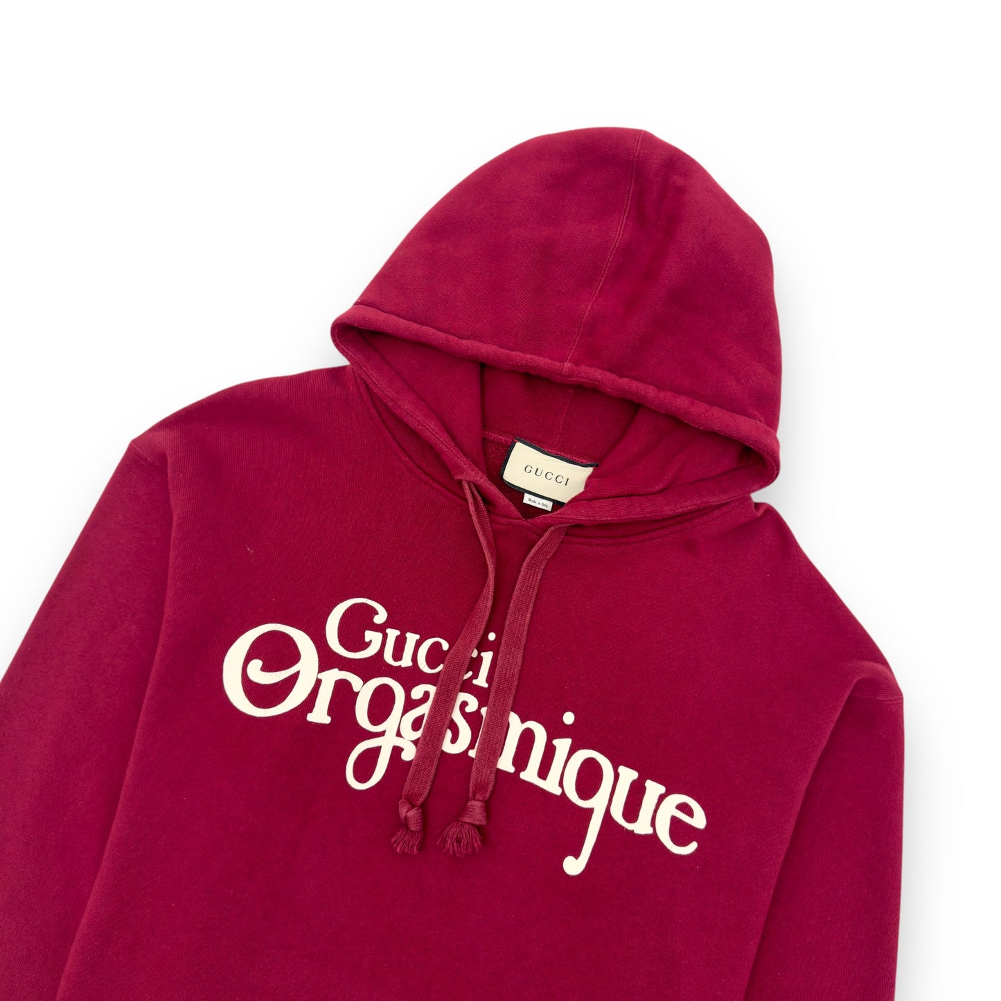 GUCCI 'ORGASMIQUE' HOODIE BURGUNDY / WHITE XL