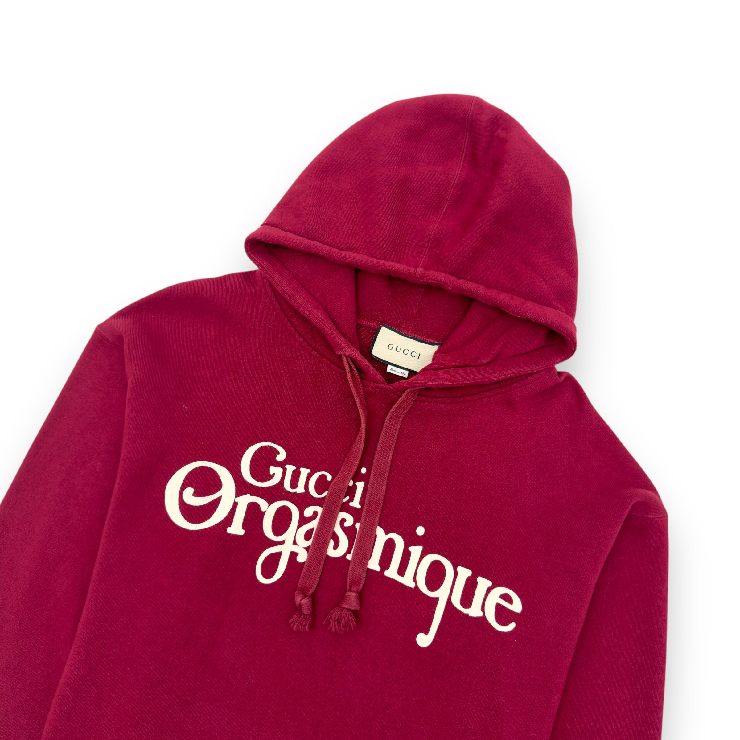 GUCCI 'ORGASMIQUE' HOODIE BURGUNDY / WHITE XL