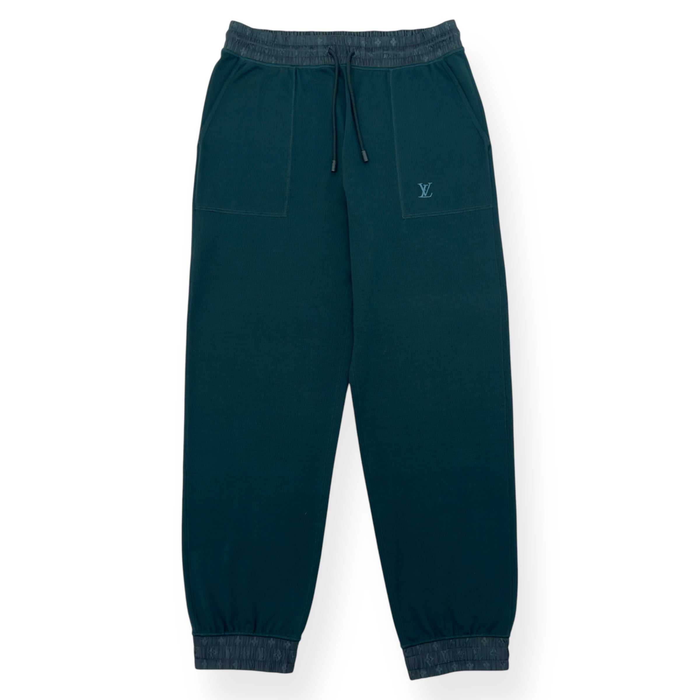 LOUIS VUITTON COTTON JOGGING TROUSERS PINE GREEN XL