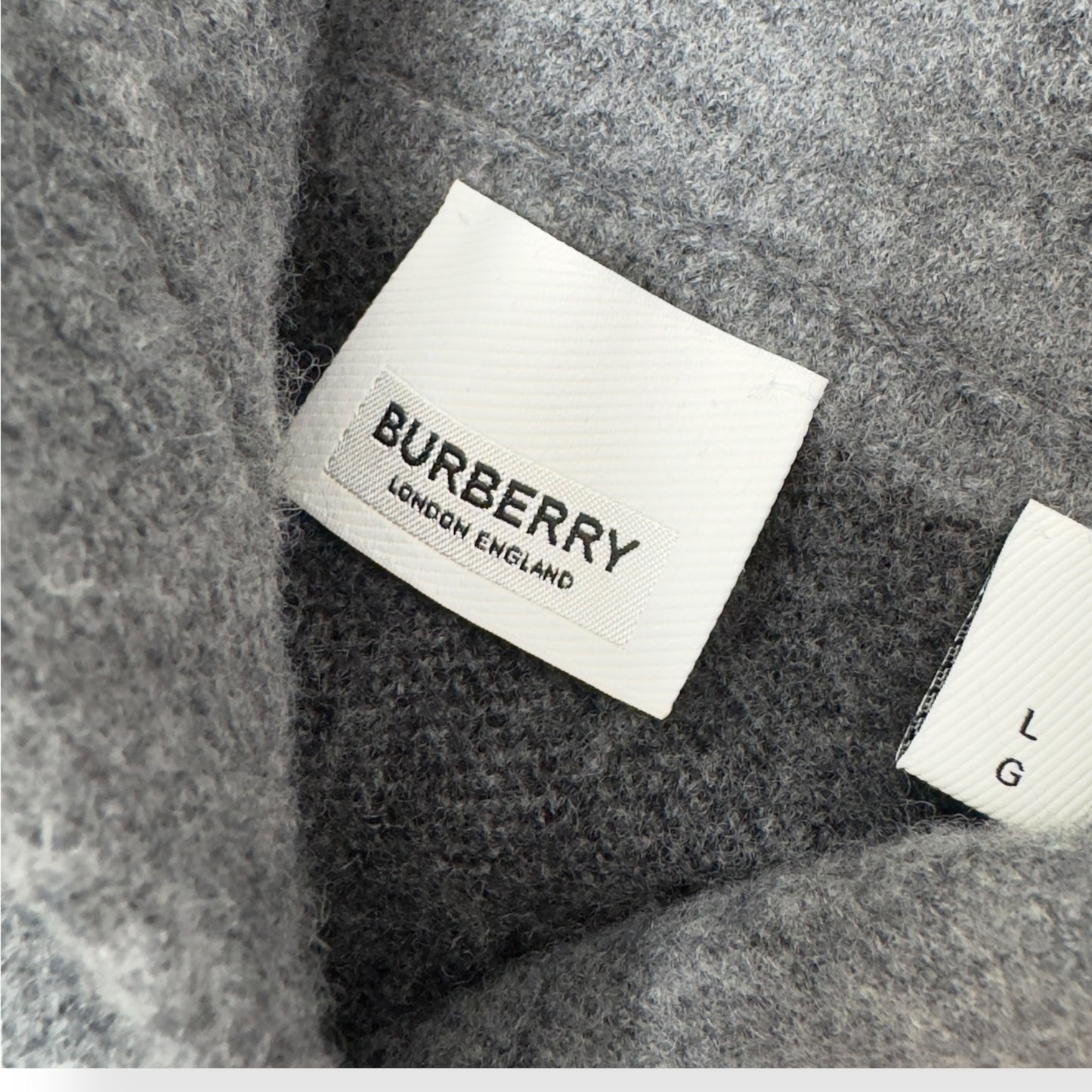 BURBERRY EKD WOOL JACQUARD HOODIE GREY L