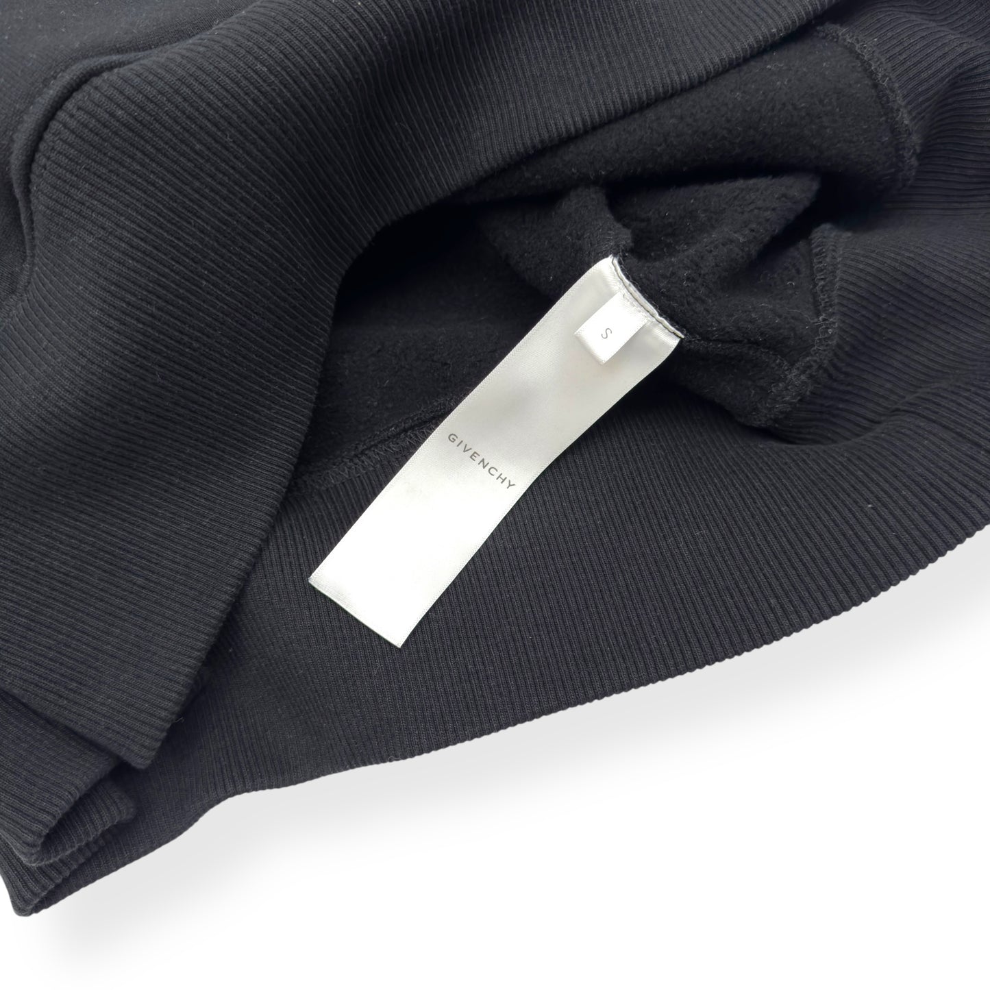GIVENCHY OVERSIZED ARCHETYPE LOGO EMBROIDERED HOODIE BLACK / WHITE S