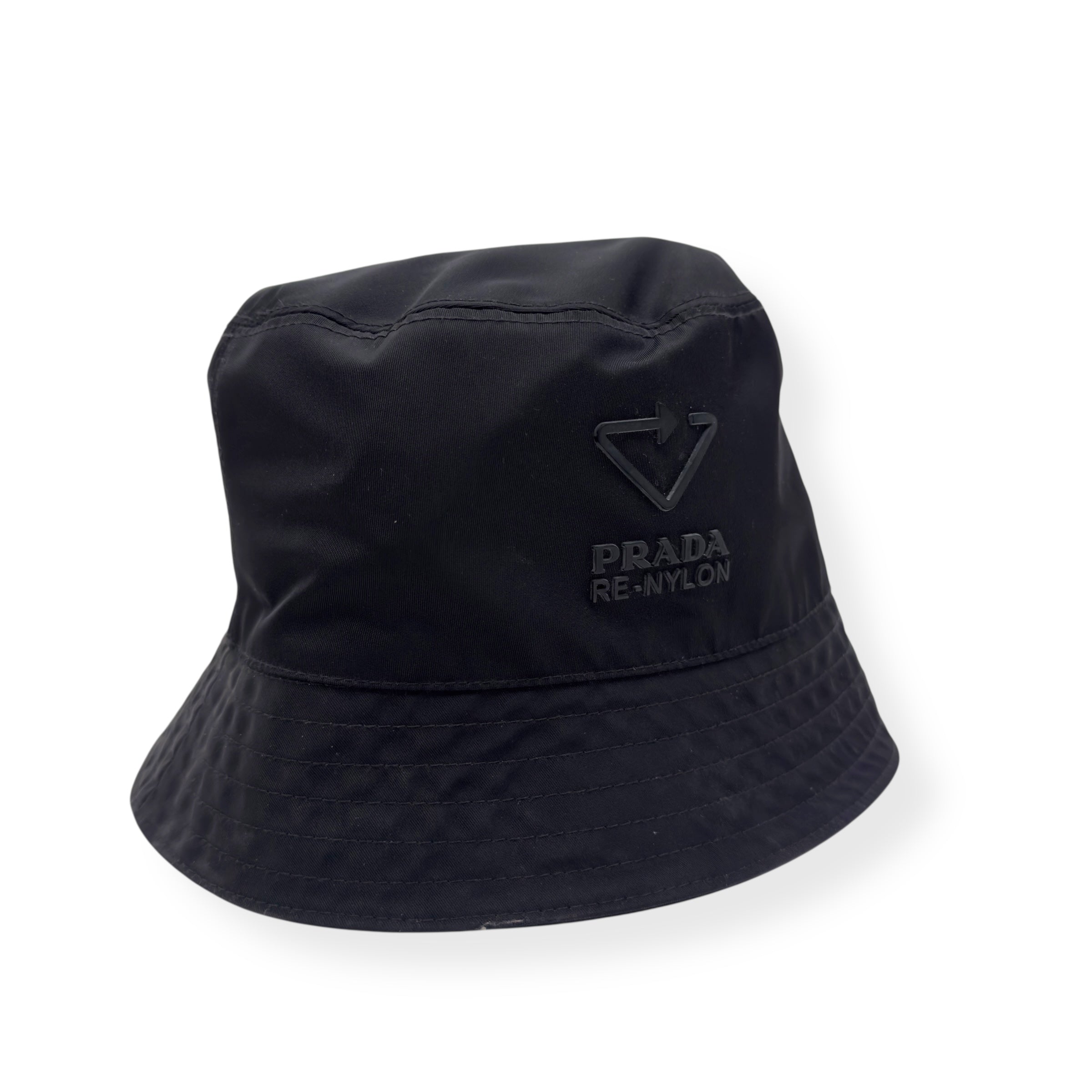 PRADA RE-NYLON BUCKET HAT BLACK M