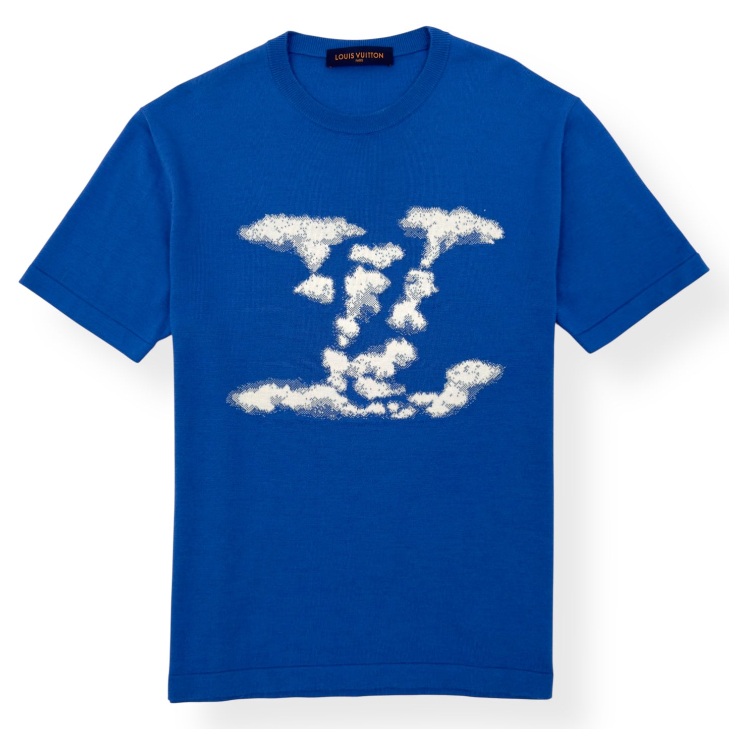 LOUIS VUITTON CLOUD JACQUARD T-SHIRT BLUE / WHITE L