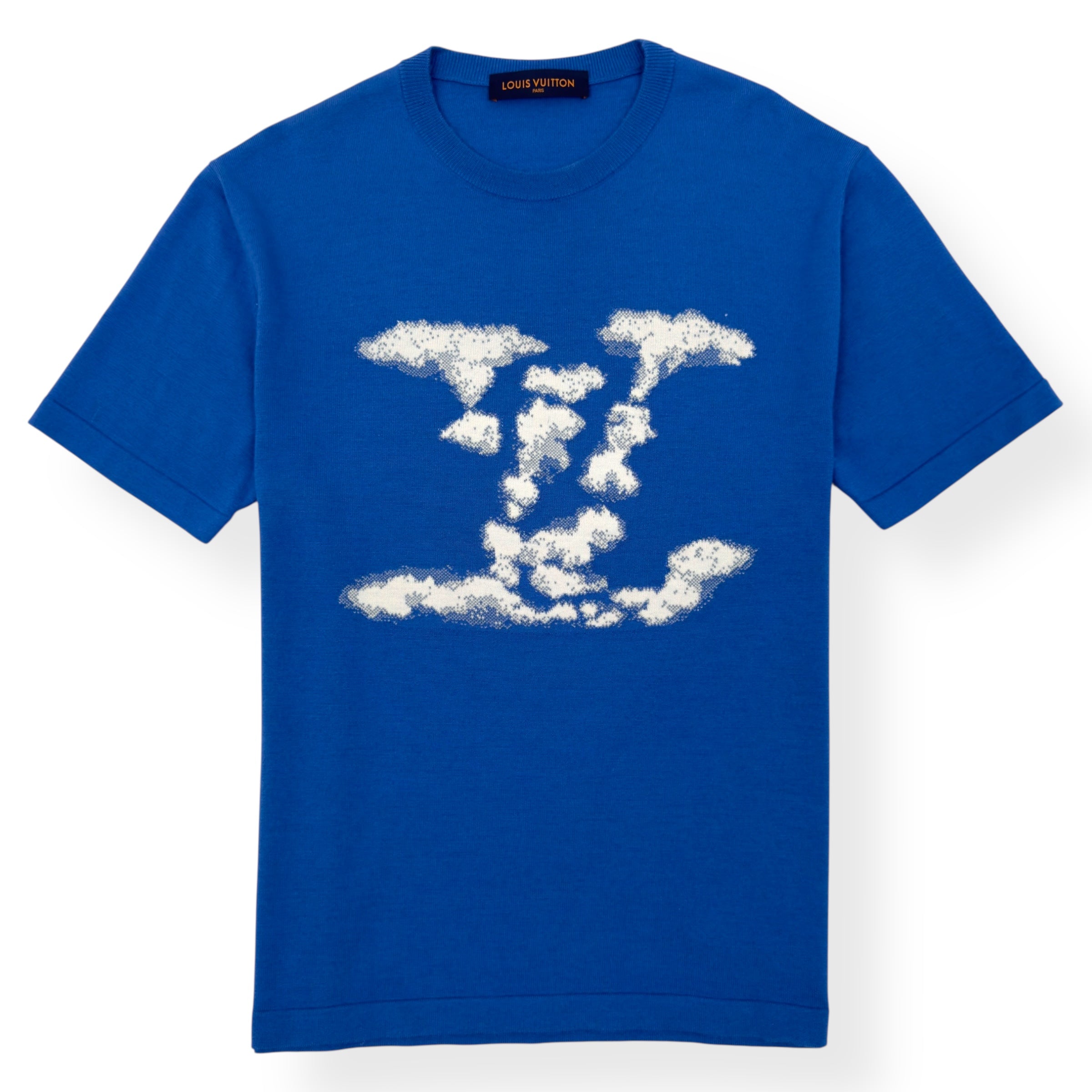 LOUIS VUITTON CLOUD JACQUARD T-SHIRT BLUE / WHITE L