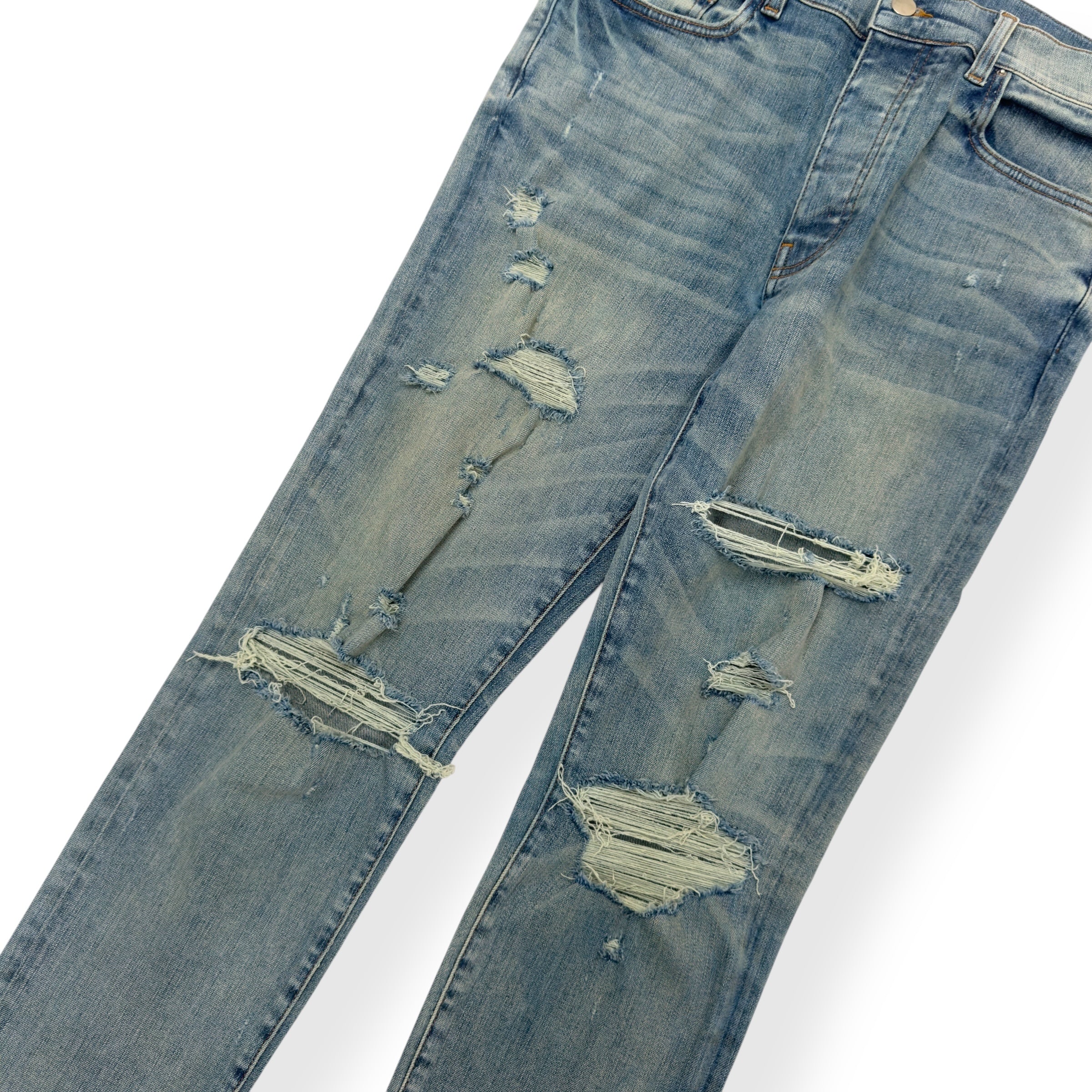 AMIRI THRASHER CLASSIC SKINNY DENIM JEANS BLUE W34”