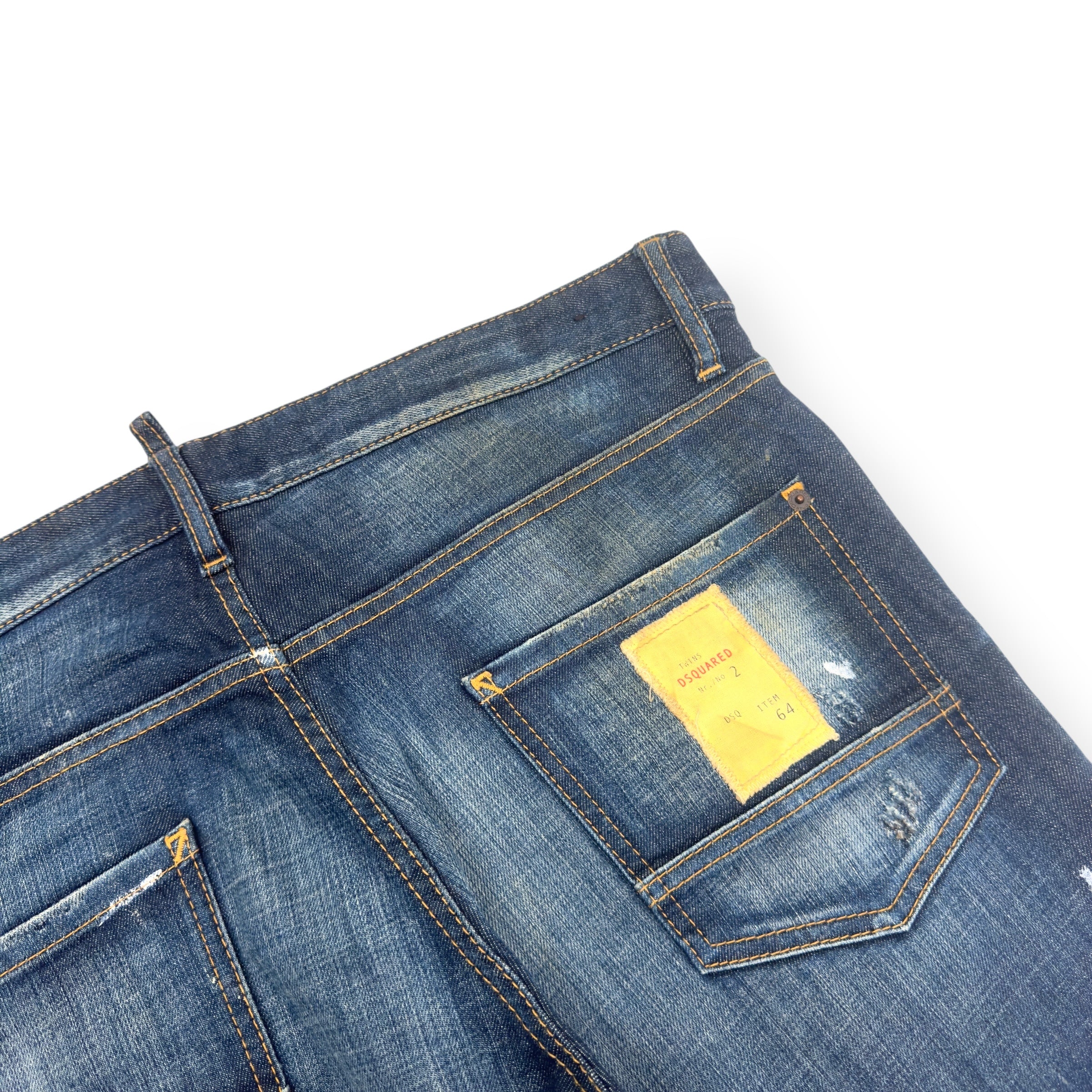 DSQUARED DISTRESSED DENIM JEANS BLUE 52 / XL