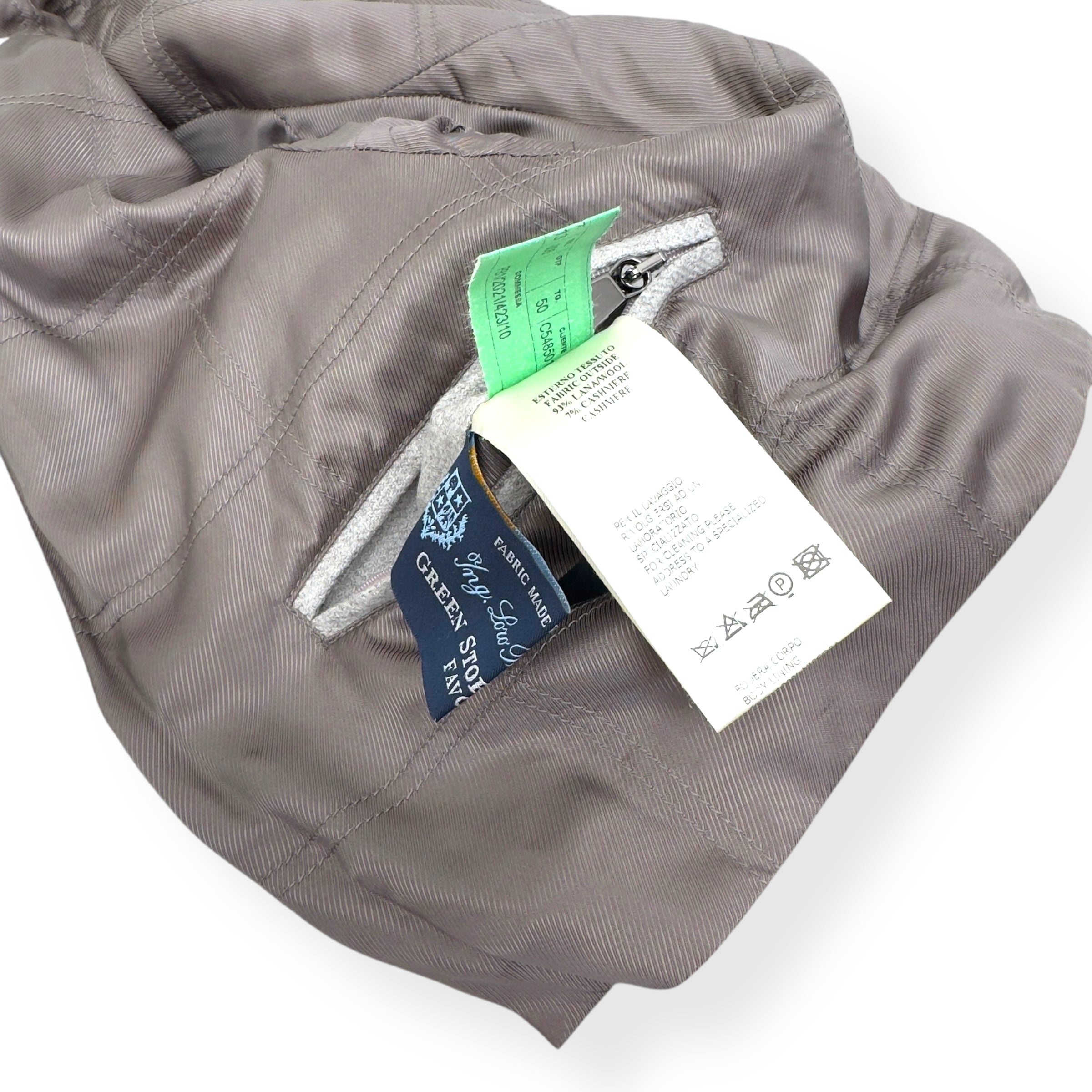 THOM SWEENEY BESPOKE WOOL / CASHMERE MID-LENGTH JACKET GREY 50 / M