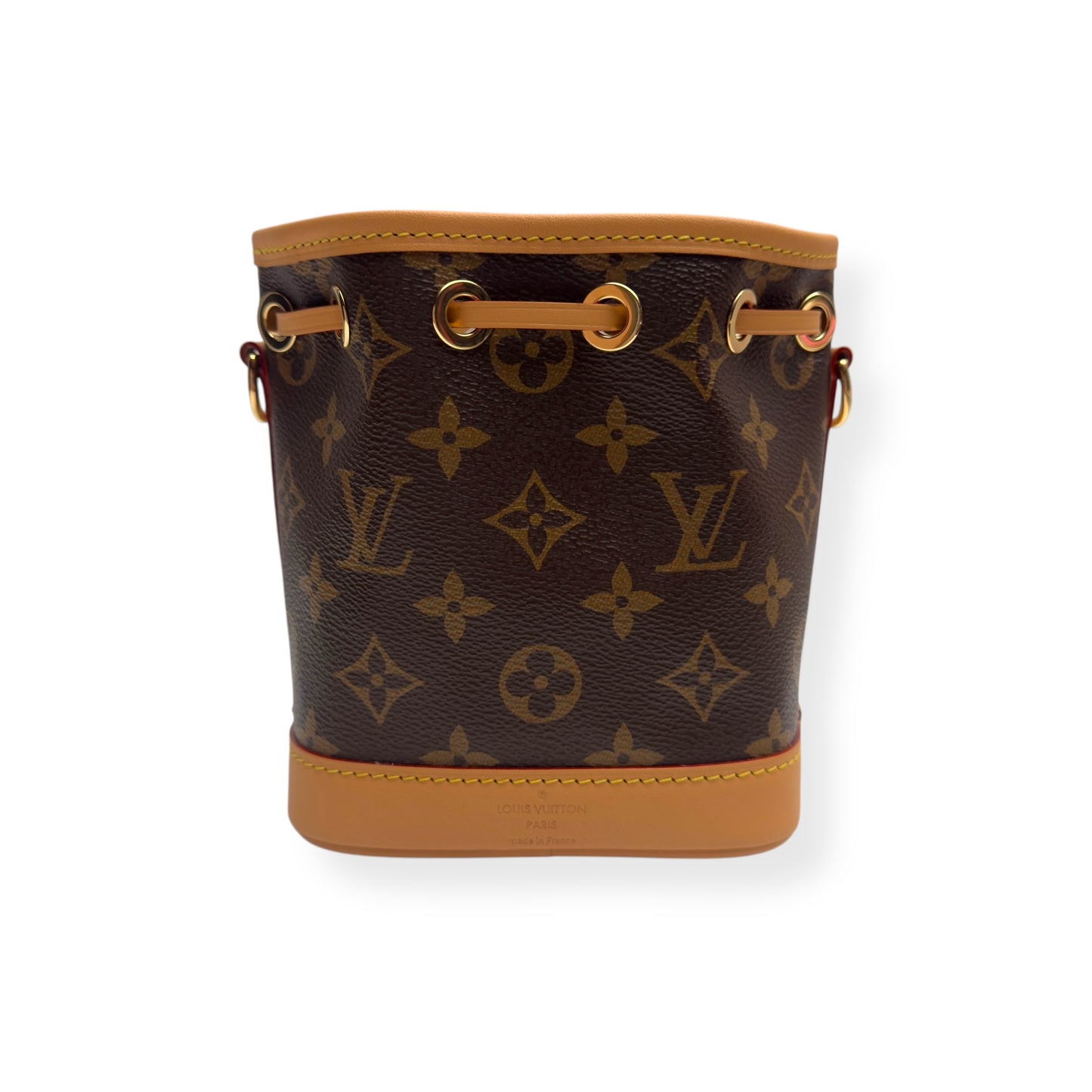 LOUIS VUITTON NANO NOÉ MONOGRAM CANVAS BAG BROWN MINI
