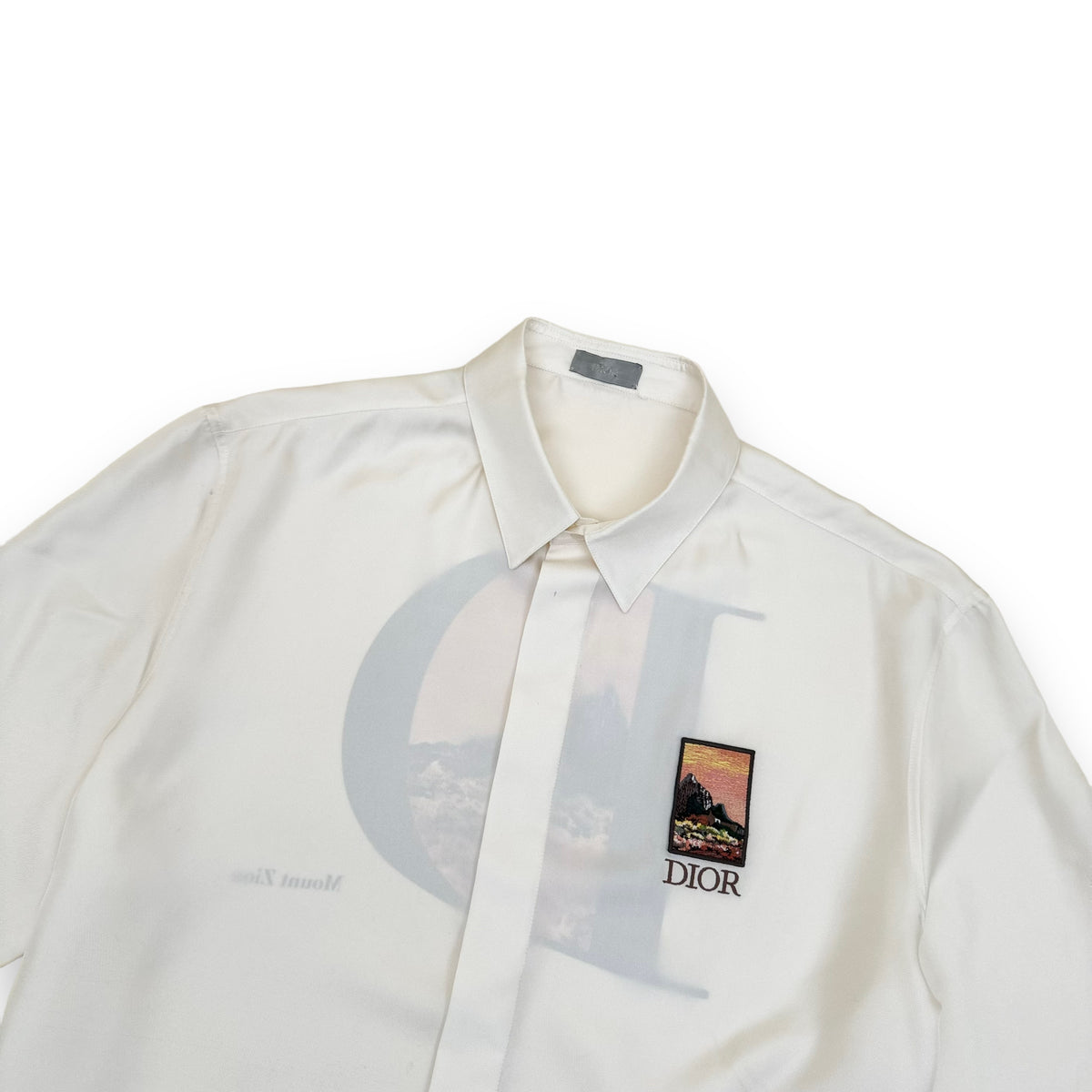 DIOR X JACK KEROUC ‘MOUNT ZION’ SILK SHIRT NATURAL L