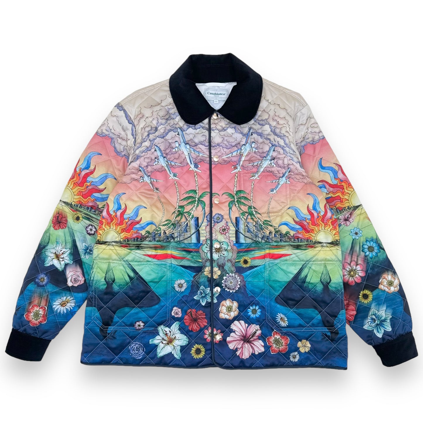 CASABLANCA PRINTED QUILTED HUNTING JACKET MULTICOLOURED XXXL