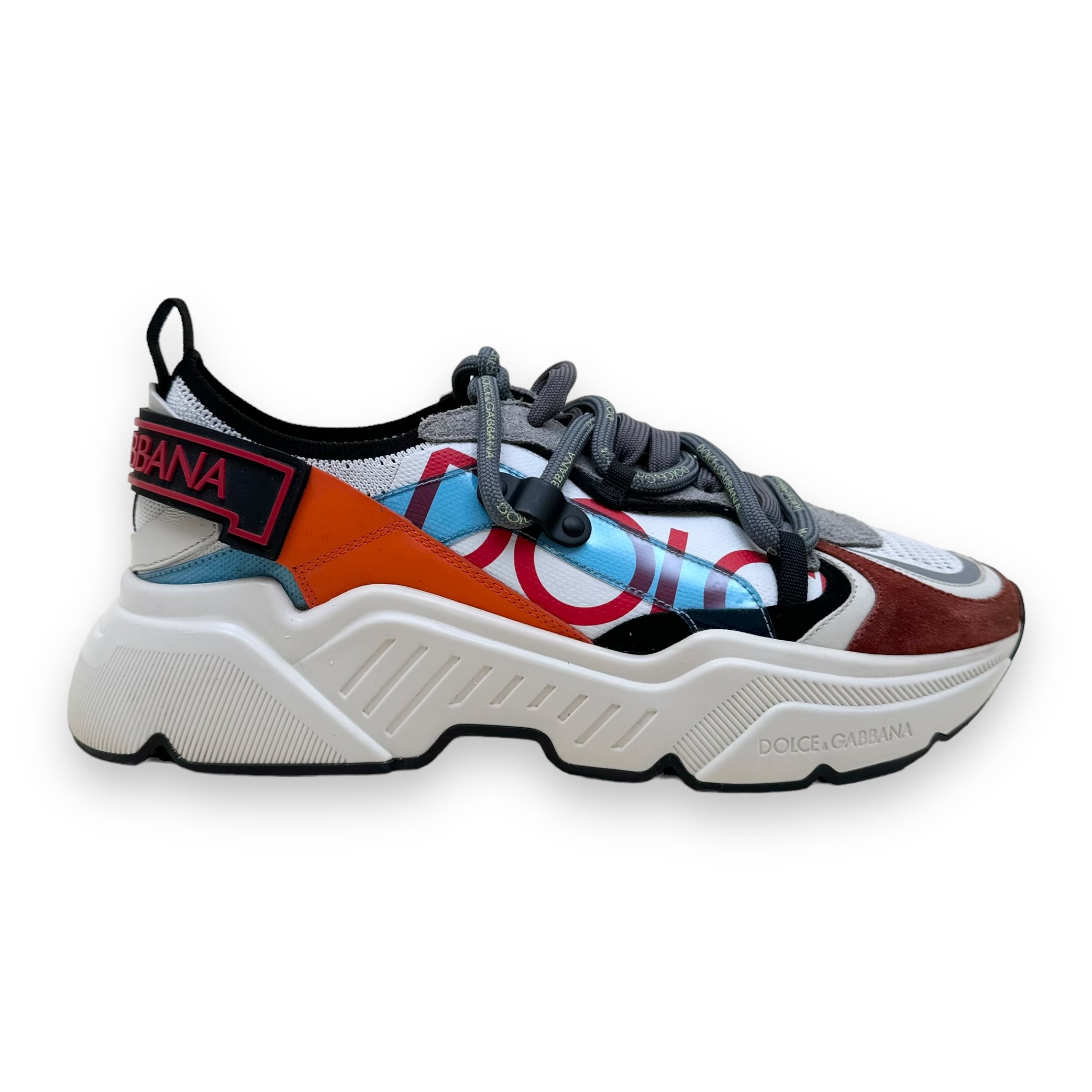 DOLCE & GABBANA DAYMASTER PANELLED LOW TOP SNEAKER MULTICOLOURED UK9