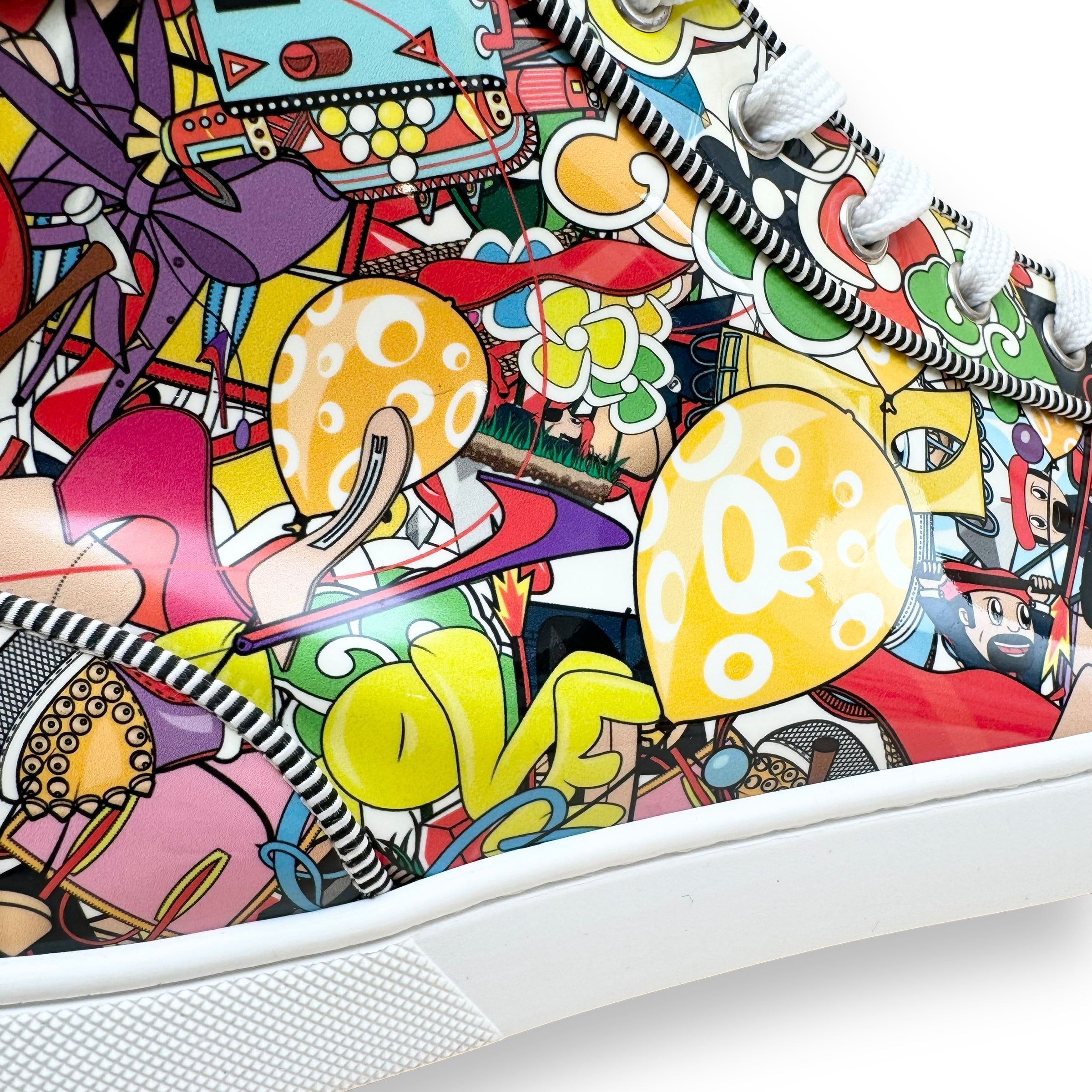 CHRISTIAN LOUBOUTIN LOUIS ORLATO FLAT PAT SUPER SNEAKER MULTICOLOURED UK9