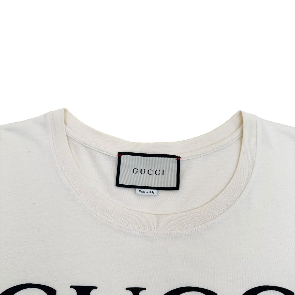 GUCCI OVERSIZED INTERLOCKING GG T-SHIRT CREAM M