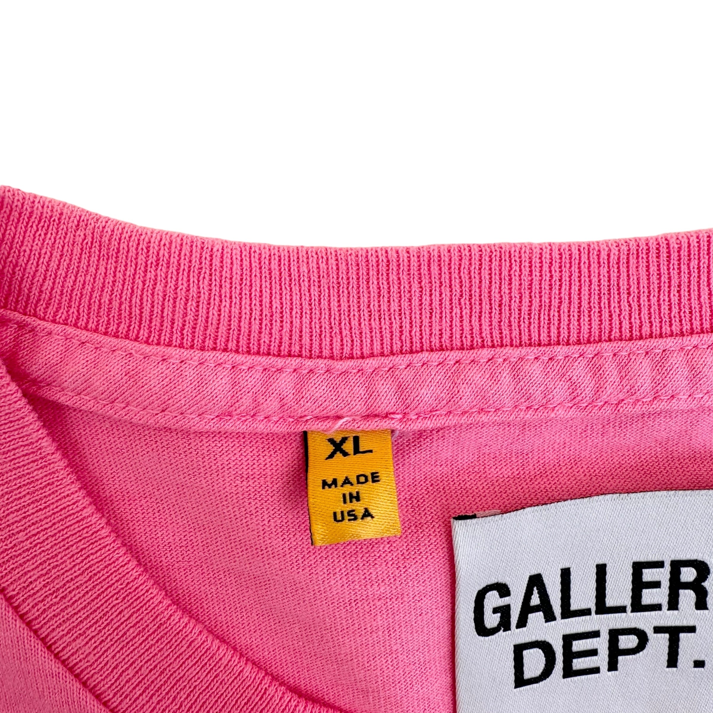 GALLERY DEPT. LOGO-PRINT LONG SLEEVE T-SHIRT SALMON XL