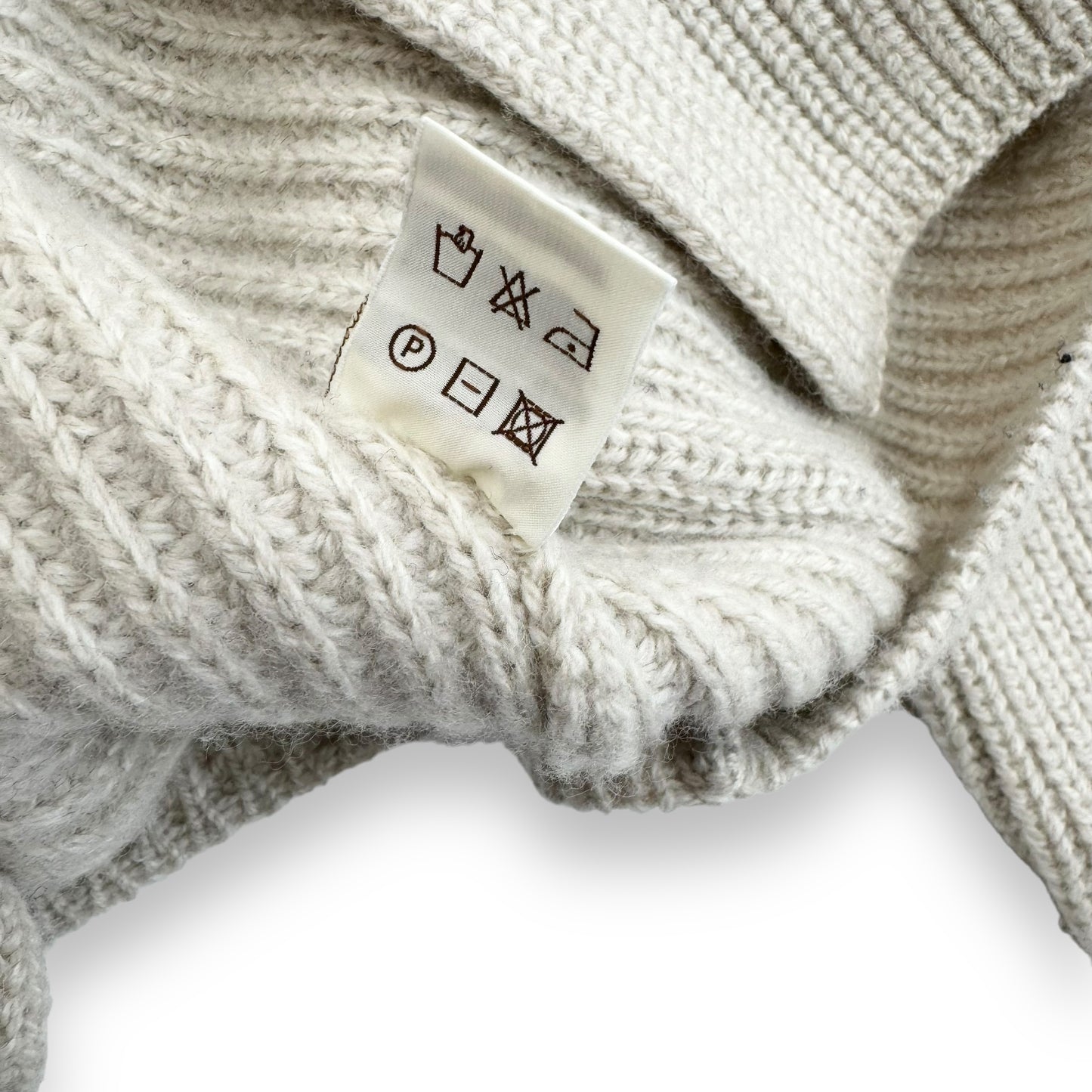 THOM SWEENEY SINGLE BREASTED WOOL / CASHMERE SHAWL CARDIGAN CREAM L