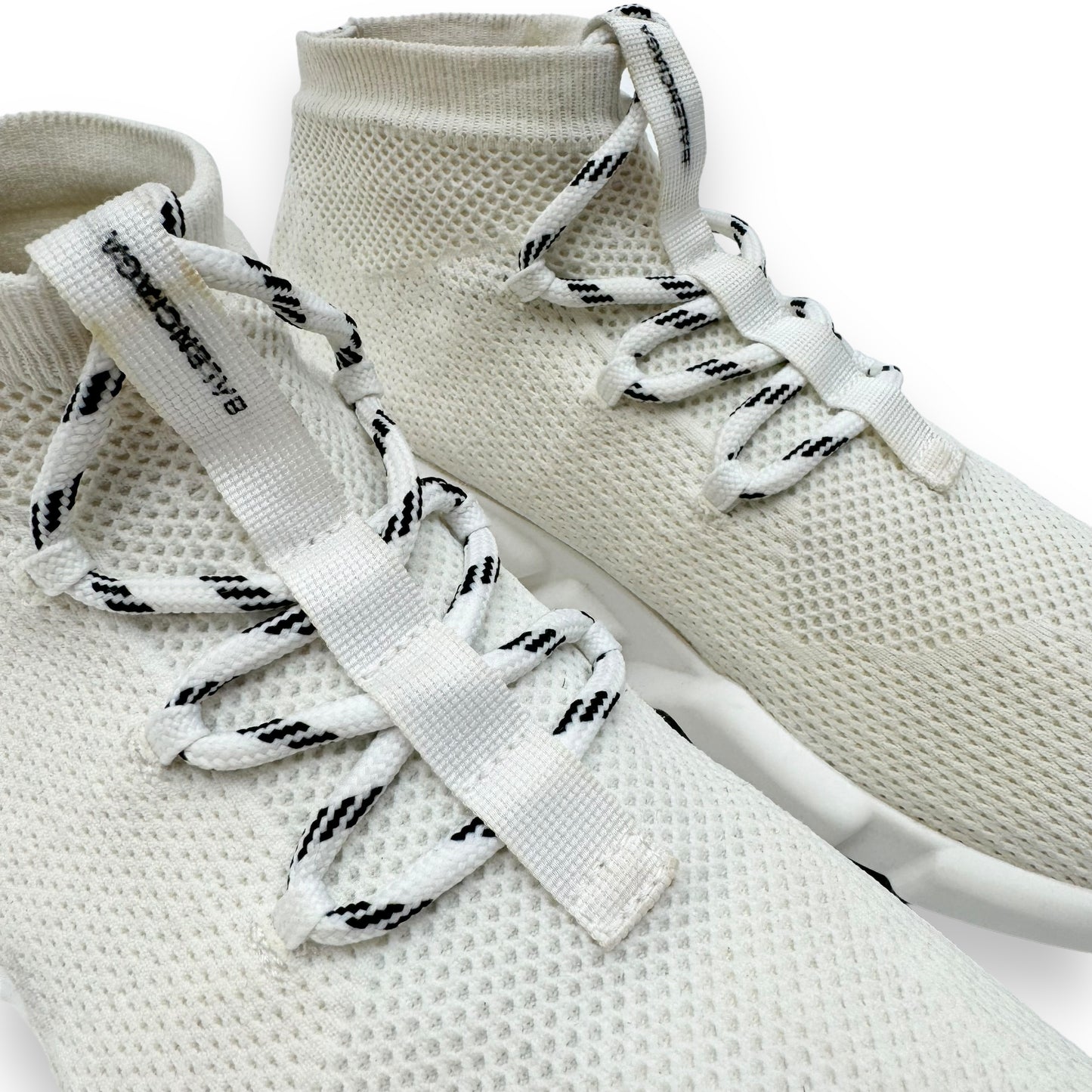 BALENCIAGA SPEED LACE UP SNEAKER WHITE UK9