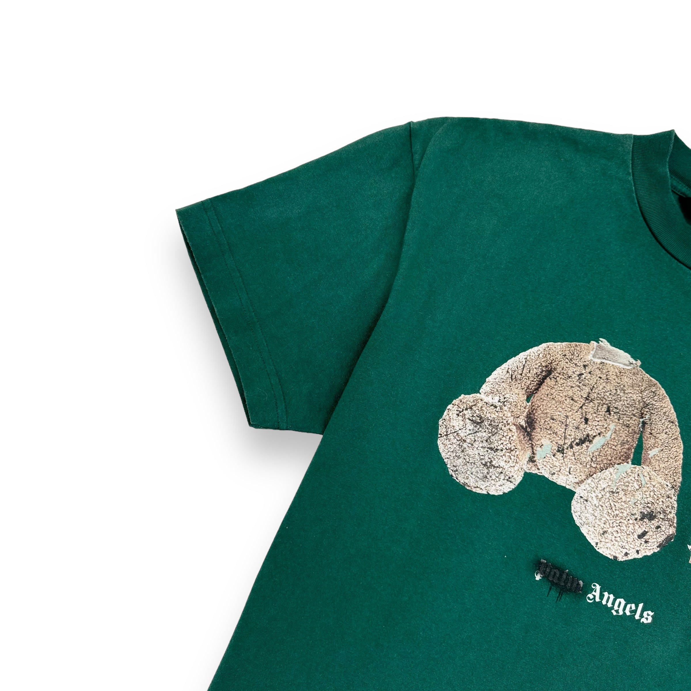 PALM ANGELS SPRAY PAINT BEAR T-SHIRT GREEN M