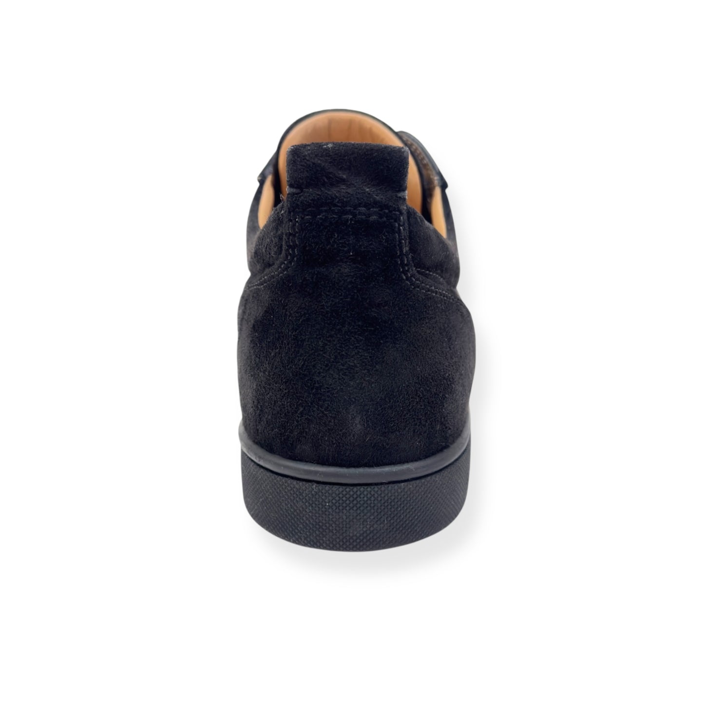 CHRISTIAN LOUBOUTIN LOUIS JUNIOR SPIKES SUEDE SNEAKER BLACK UK9.5