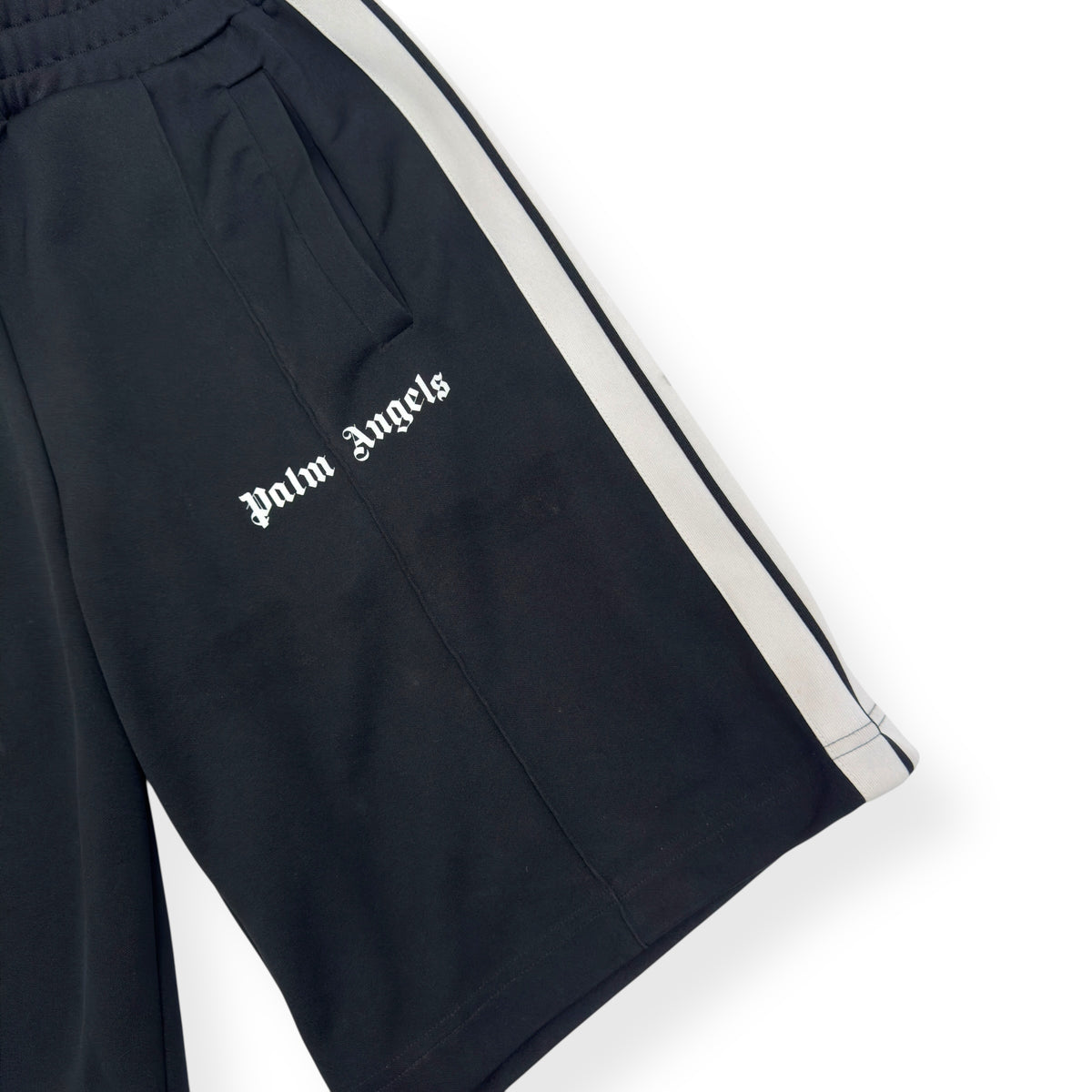 PALM ANGELS SWEAT SHORTS BLACK / WHITE S