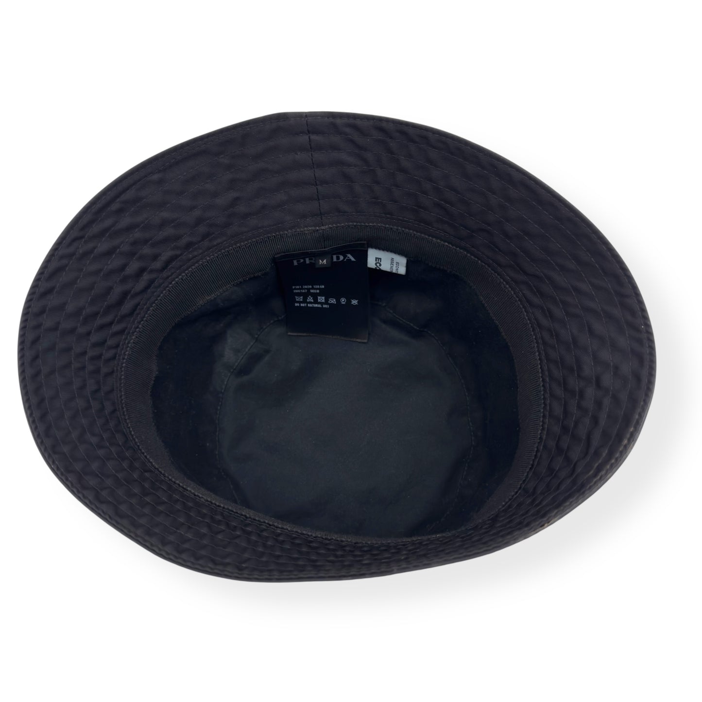 PRADA RE-NYLON BUCKET HAT BLACK M