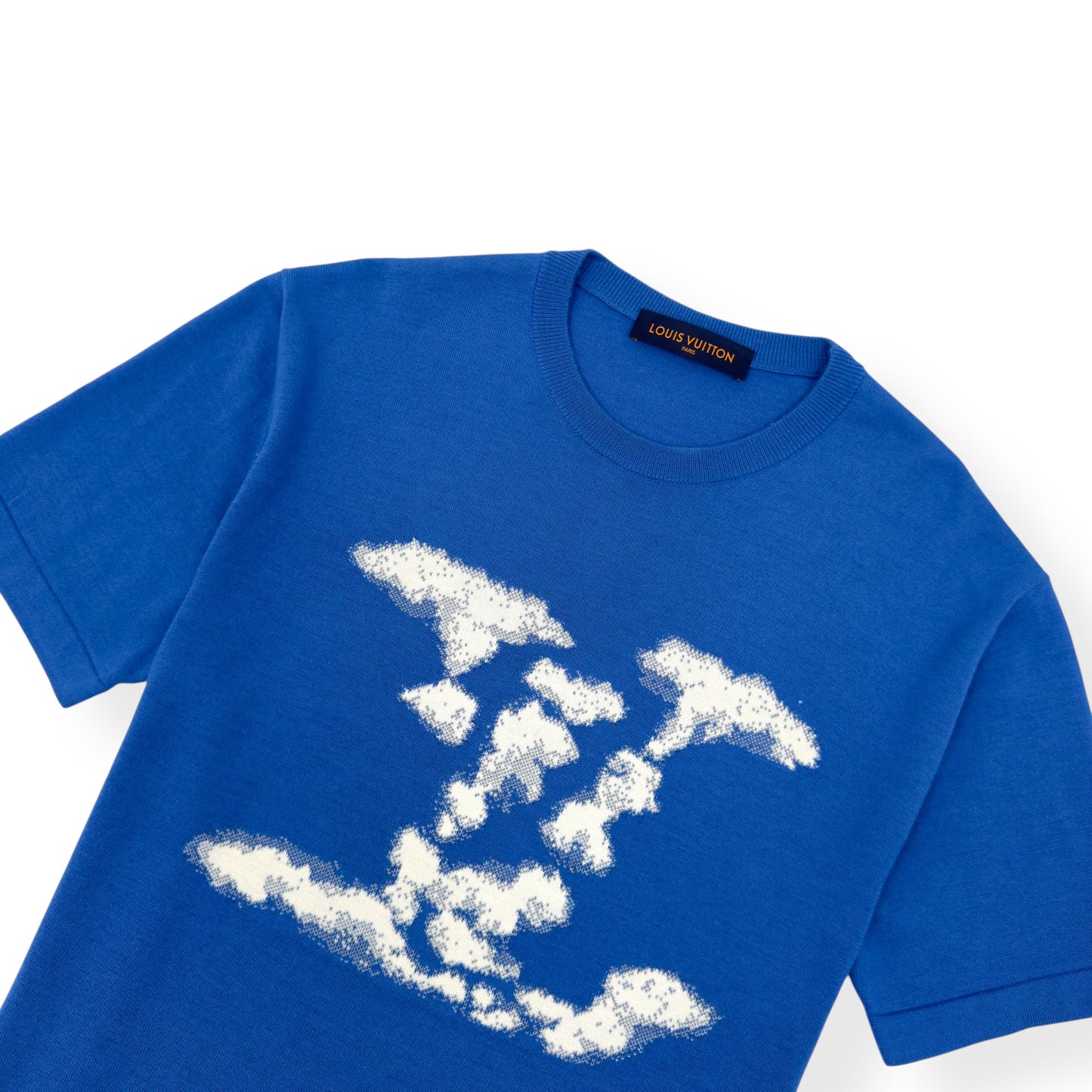 LOUIS VUITTON CLOUD JACQUARD T-SHIRT BLUE / WHITE L