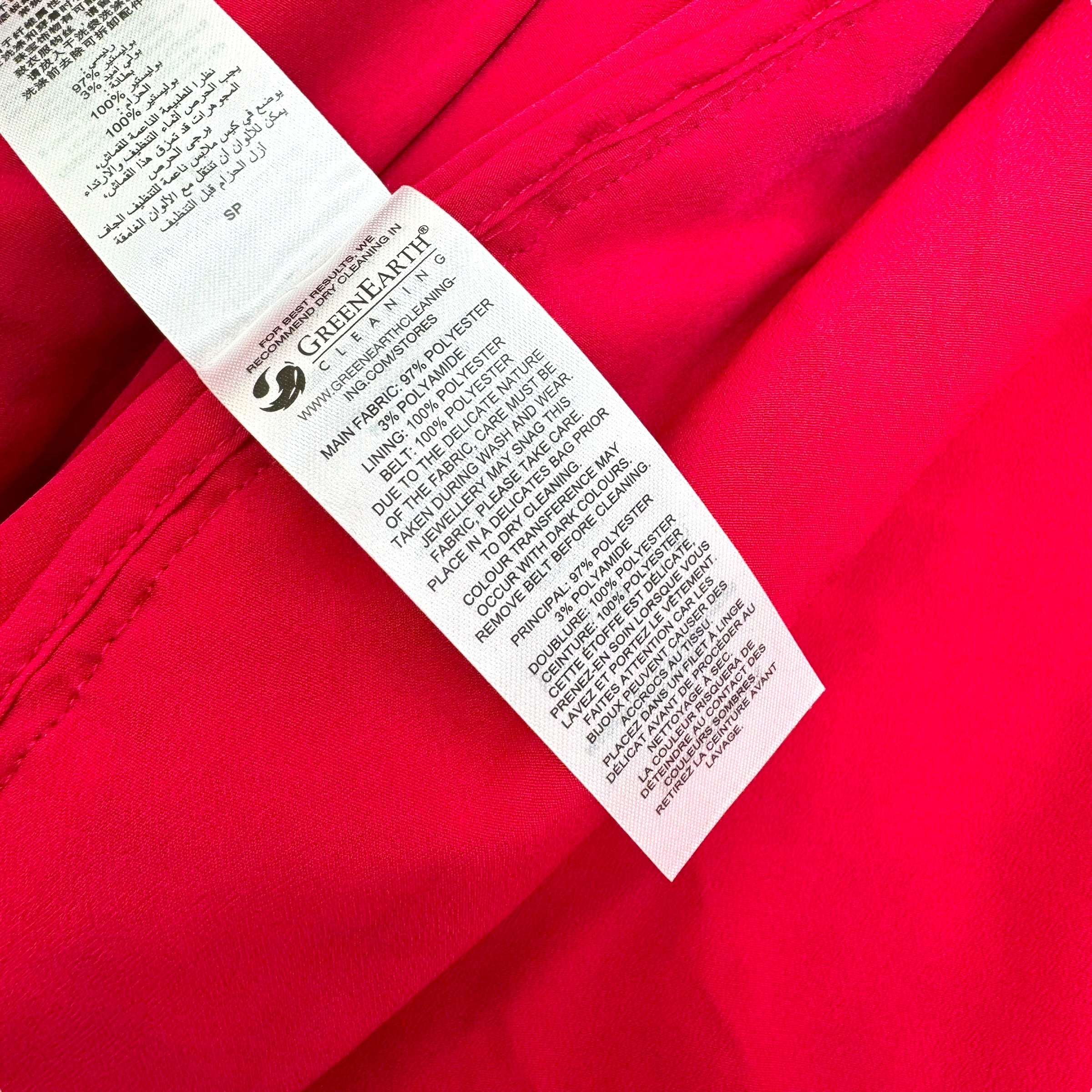 SELF-PORTRAIT BELTED CREPE-TRIMMED CORDED LACE MIDI DRESS PINK UK14