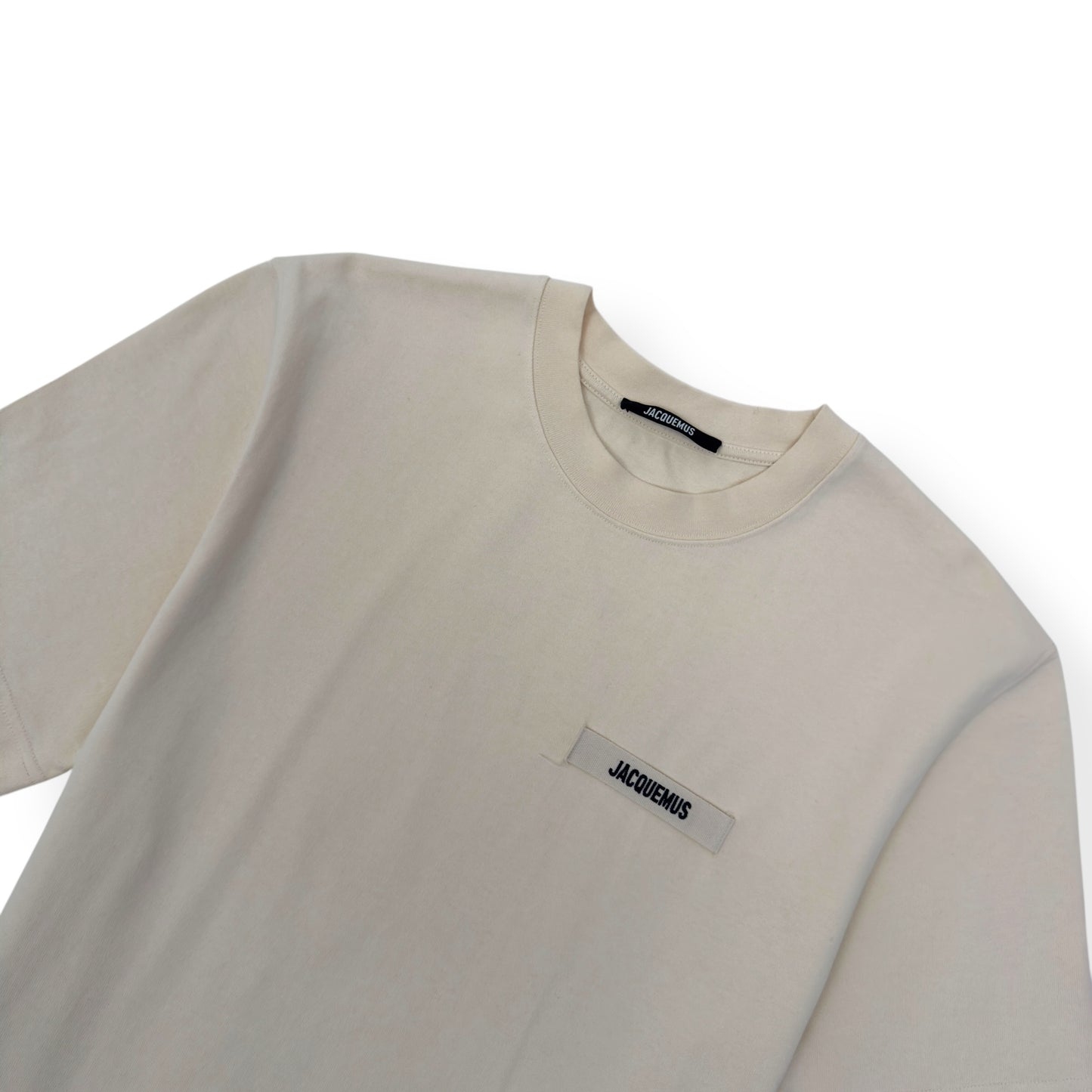 JACQUEMUS LE T-SHIRT COTTON T-SHIRT CREAM L