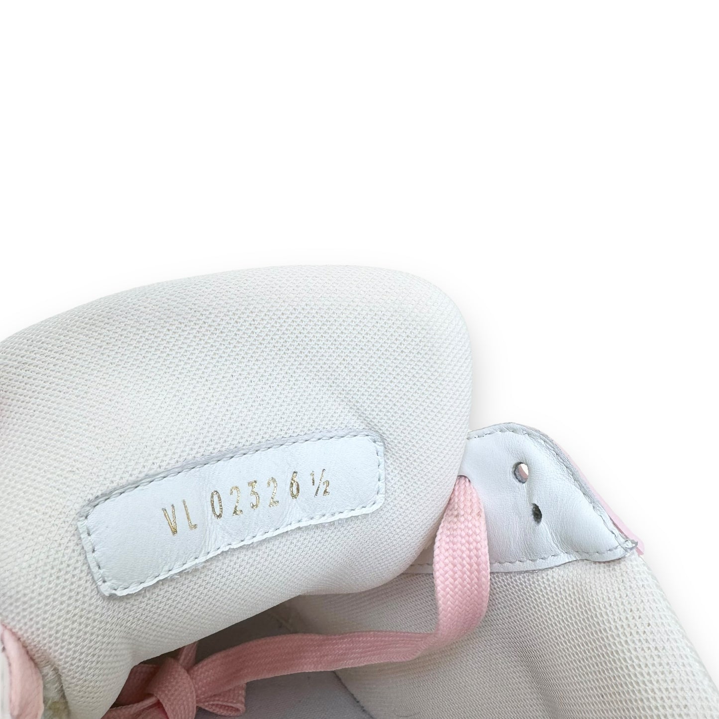 LOUIS VUITTON LEATHER LOW TOP SNEAKER PINK UK6.5