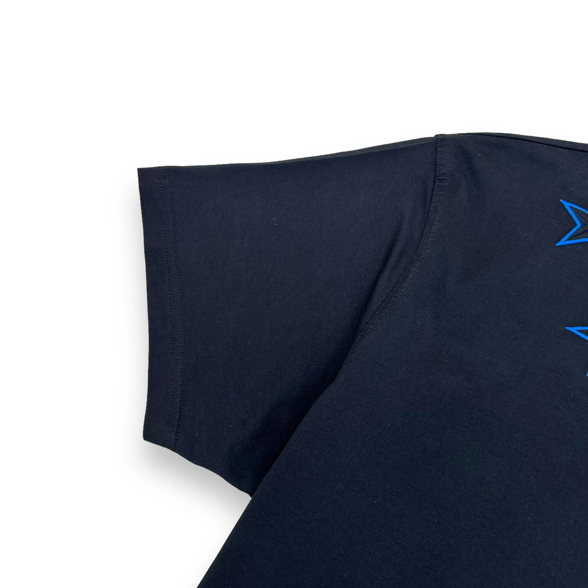 GIVENCHY OVERSIZED STAR EMBROIDERED T-SHIRT BLACK / BLUE XS