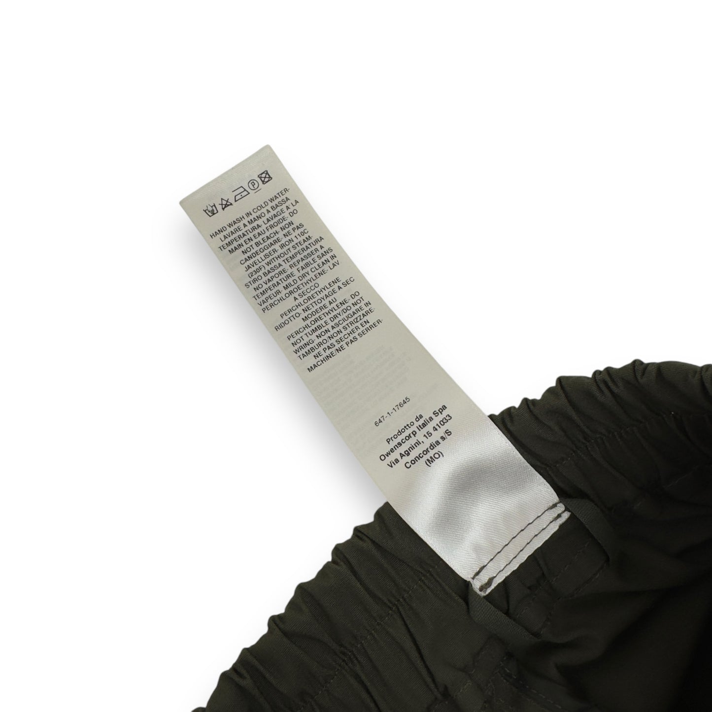 RICK OWENS GETHSEMANE FW21 DRAWSTRING CARGO PANTS GREEN M